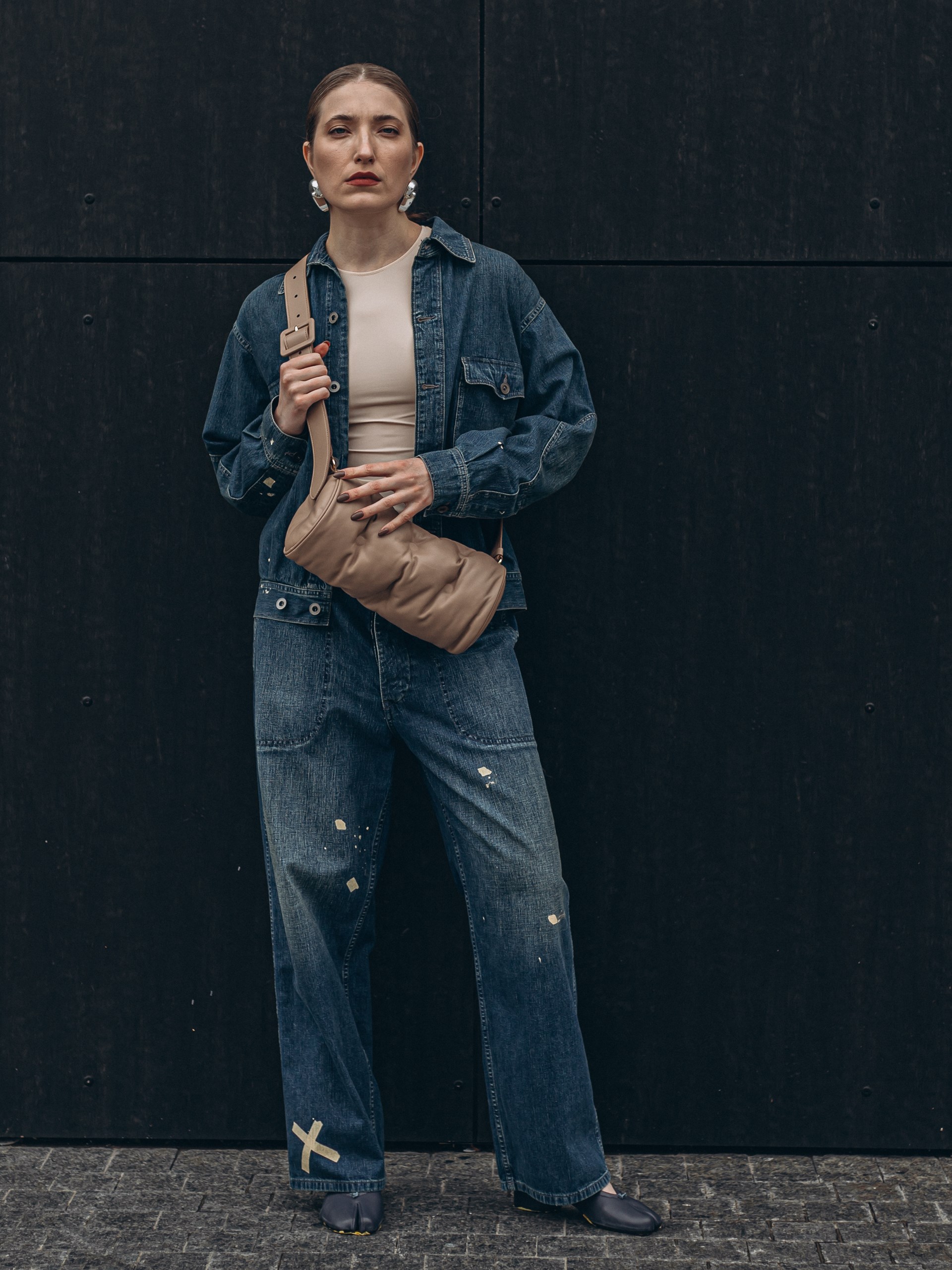 Maison Margiela blue distressed denim jacket