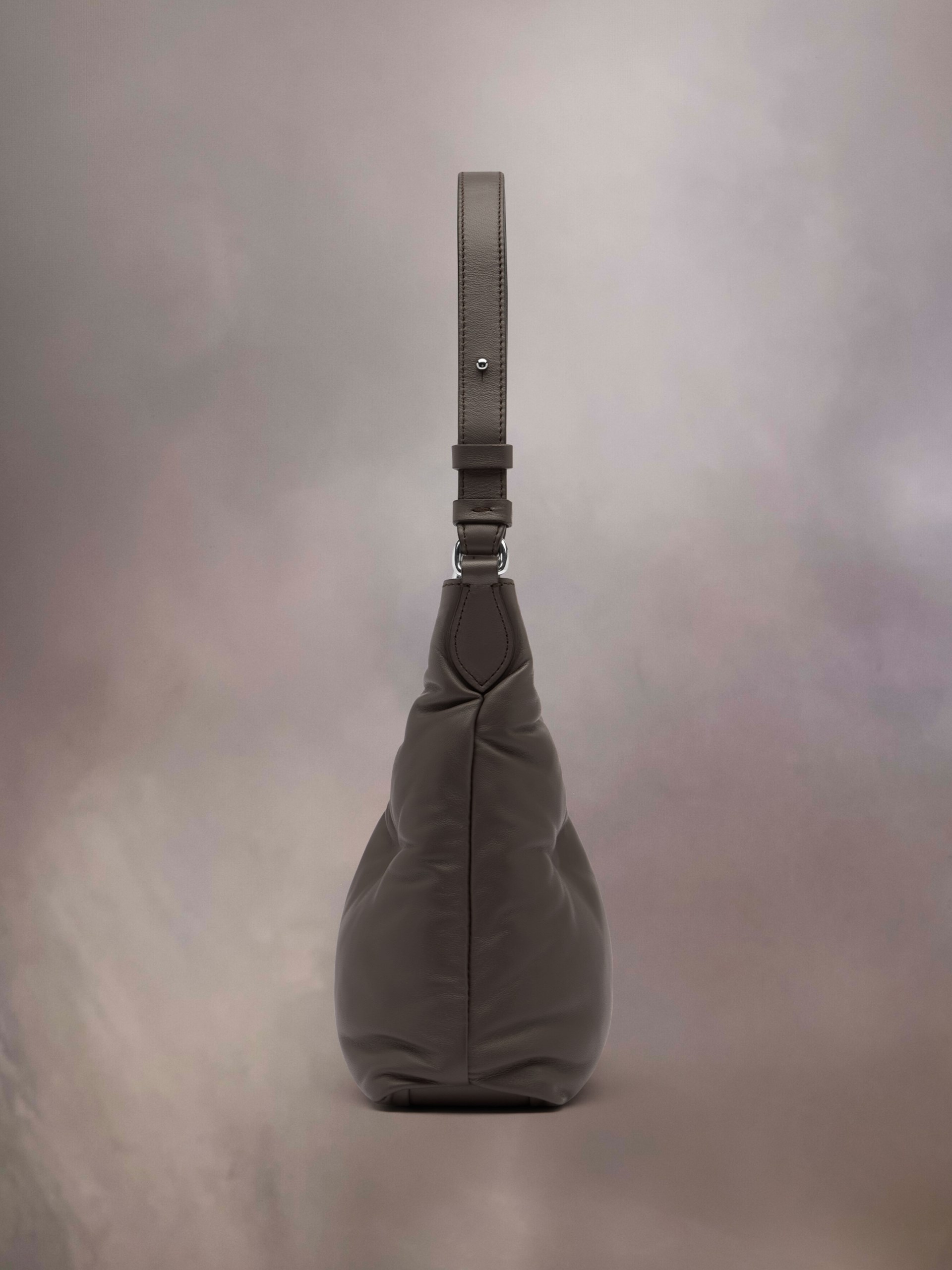 Maison Margiela Glam Slam hobo quilted bag in gray-brown