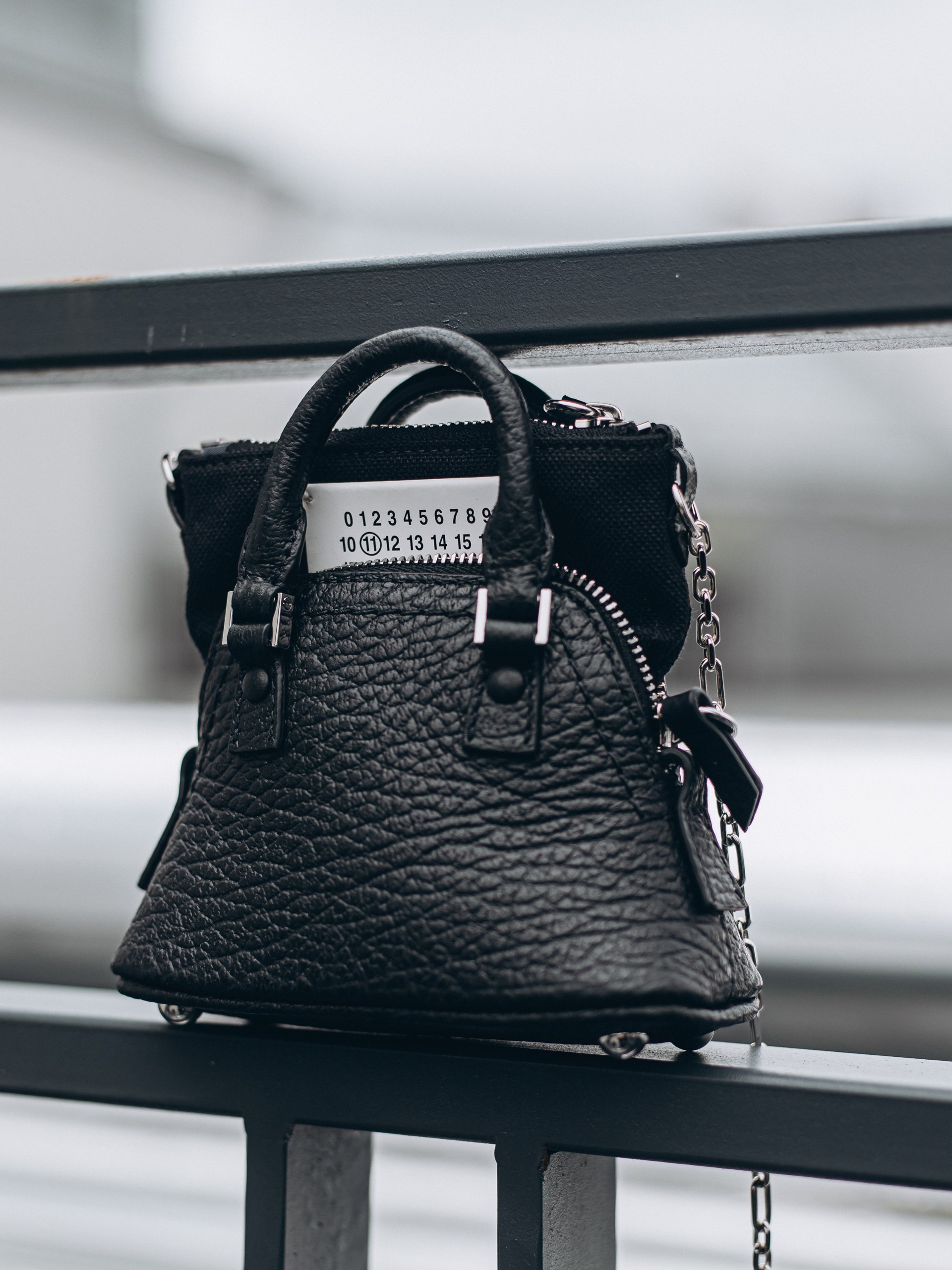 Maison Margiela Mini Black Leather Shoulder Bag