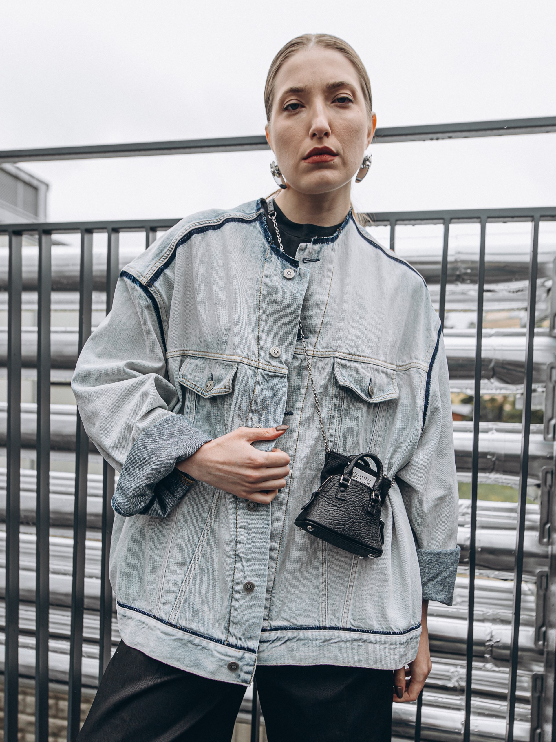 Maison Margiela unisex crew neck denim jacket