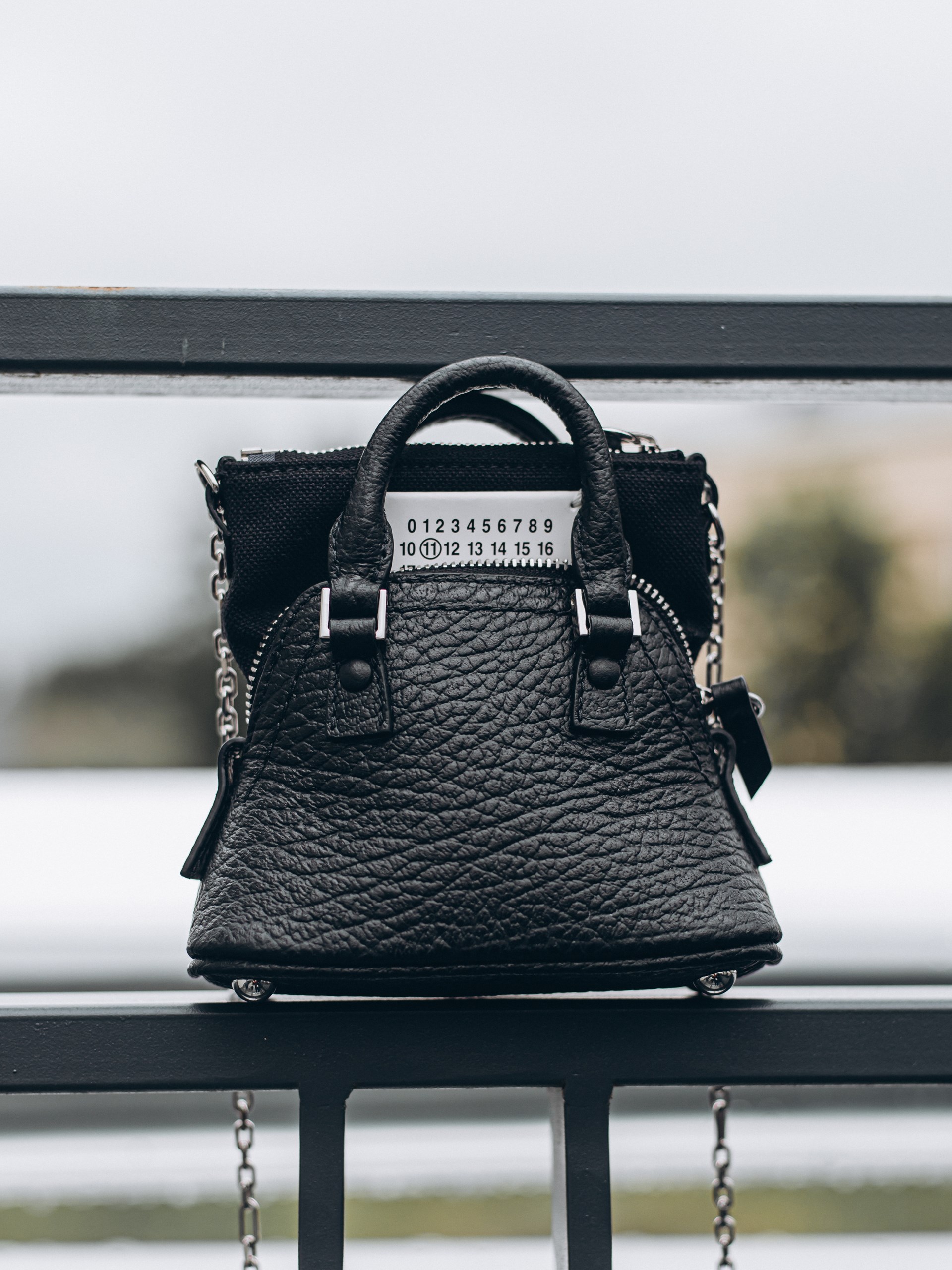Maison Margiela Mini Black Leather Shoulder Bag