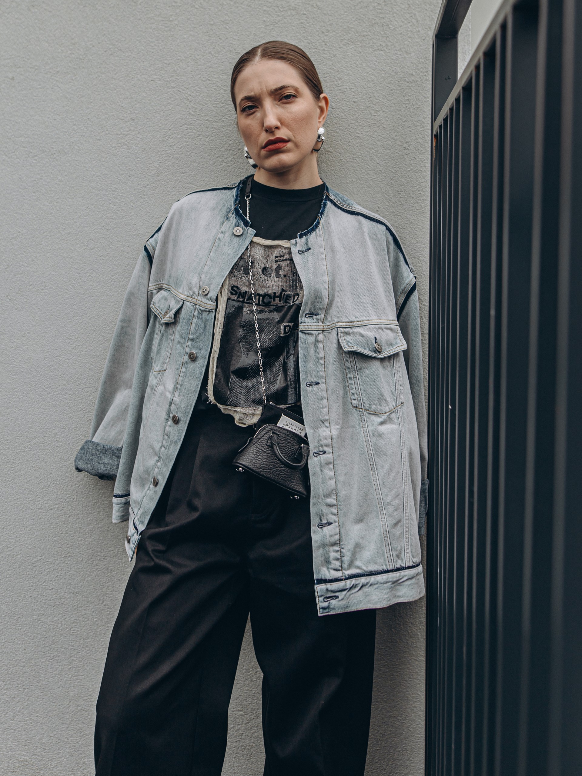 Maison Margiela unisex crew neck denim jacket