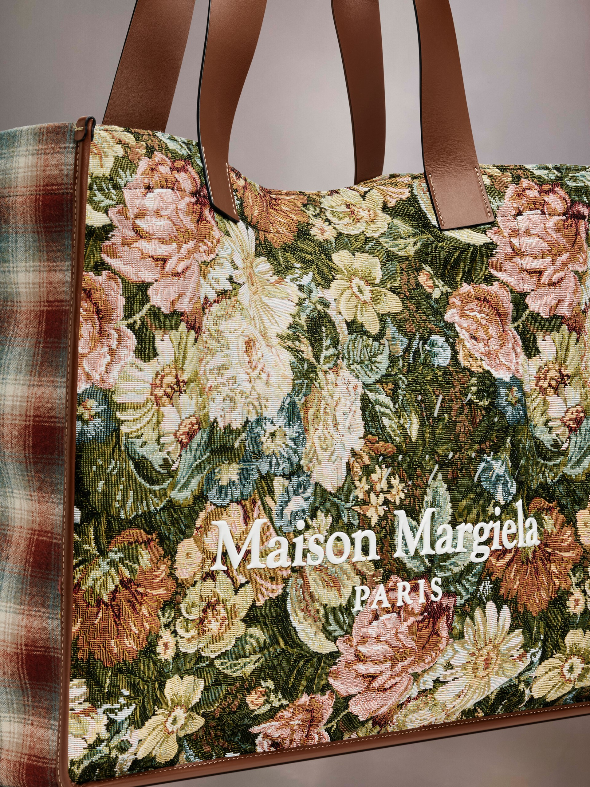 Сумка-шопер Maison Margiela Cabas із тканини в квітковий принт