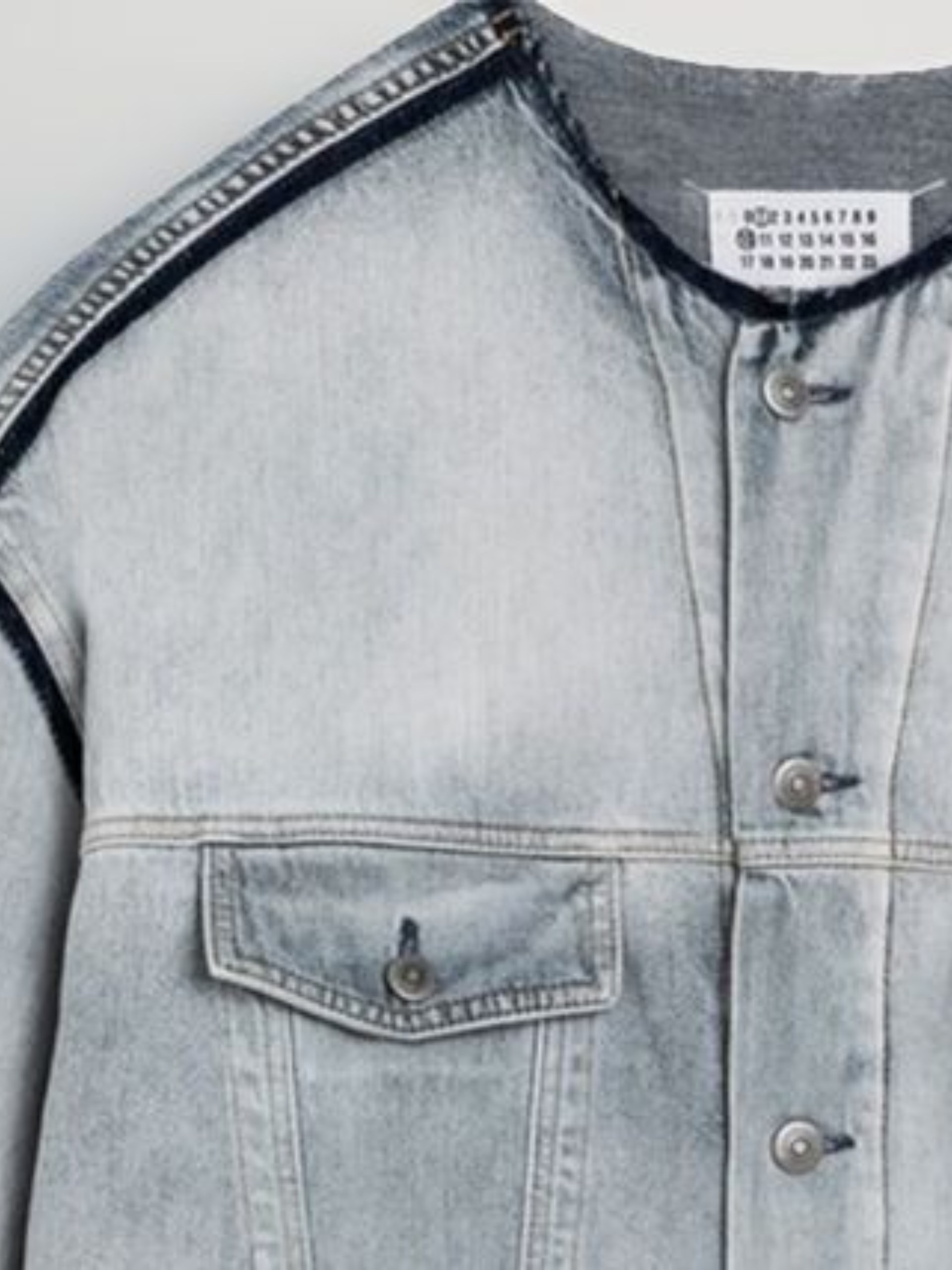 Maison Margiela unisex crew neck denim jacket