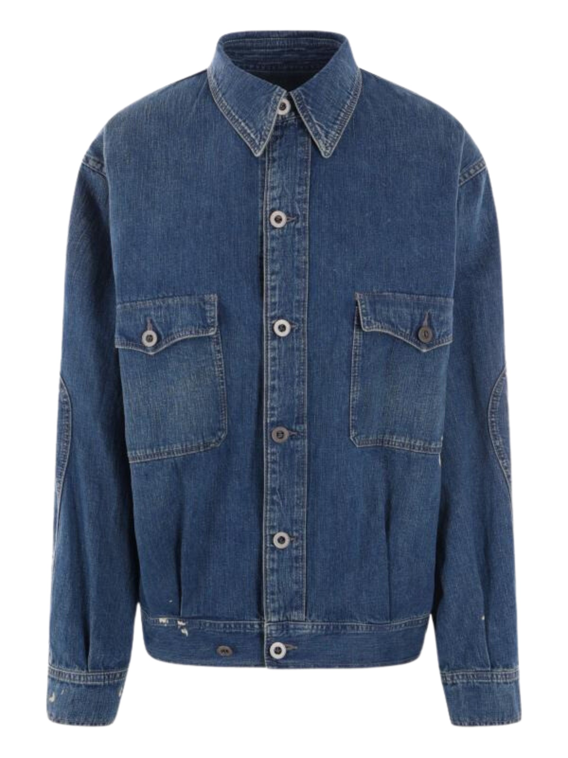 Maison Margiela blue distressed denim jacket