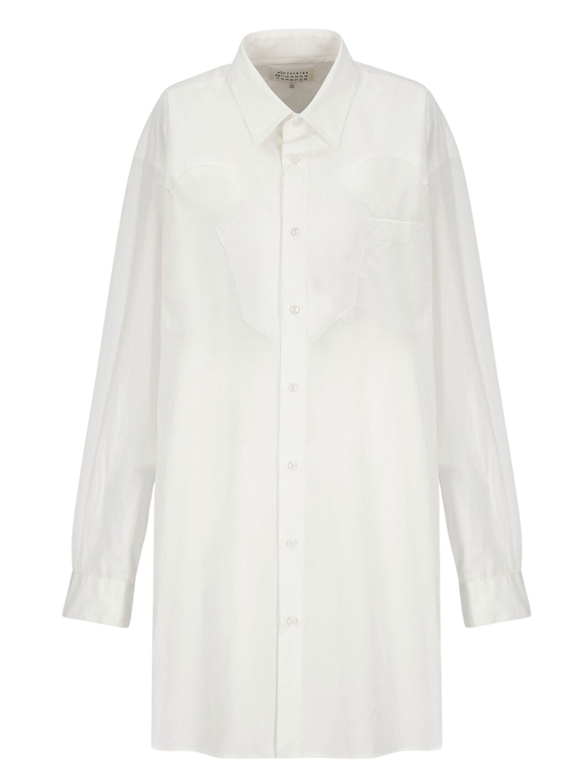 Maison Margiela white shirt with an elongated cut