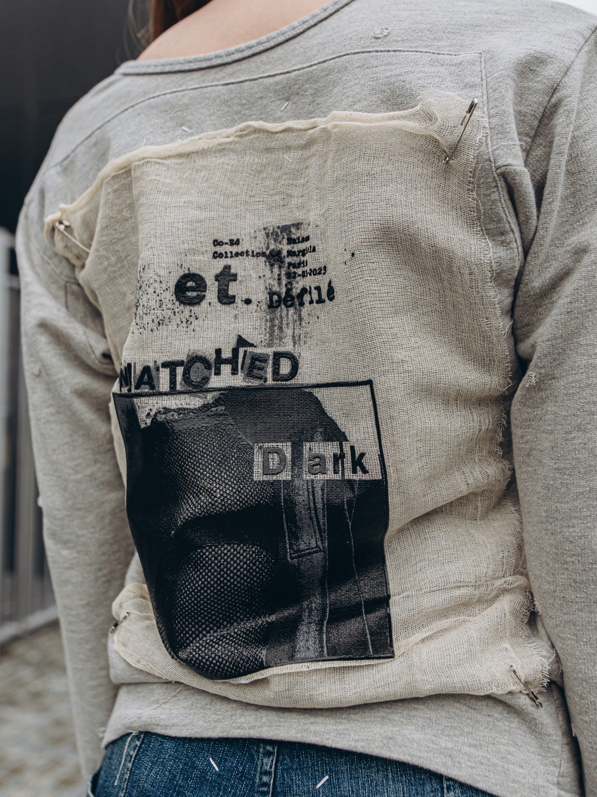Світло-бежевий лонгслів Maison Margiela Invitation з ефектом меланж