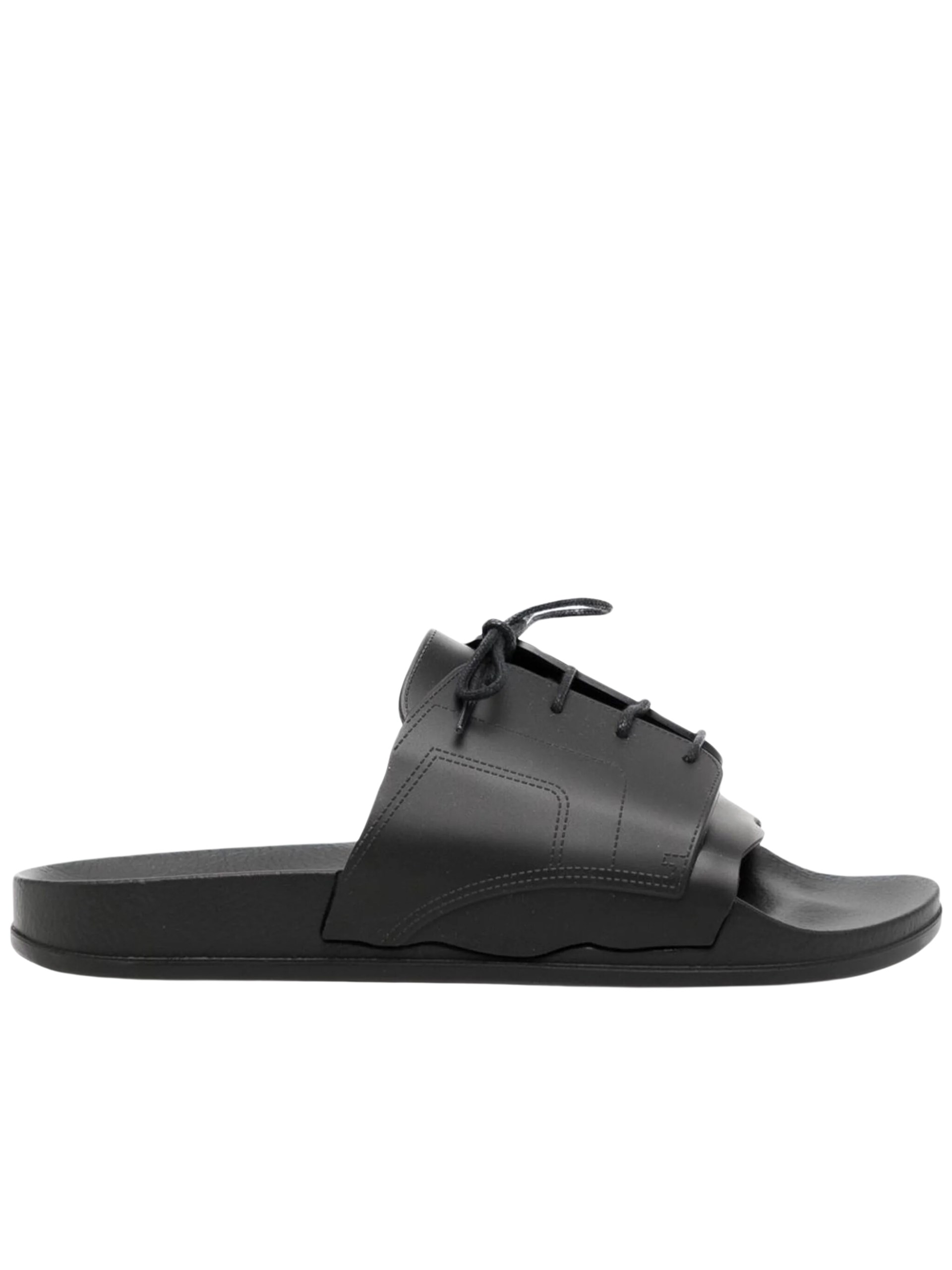 Maison Margiela Unisex Black Lace Up Flip Flops