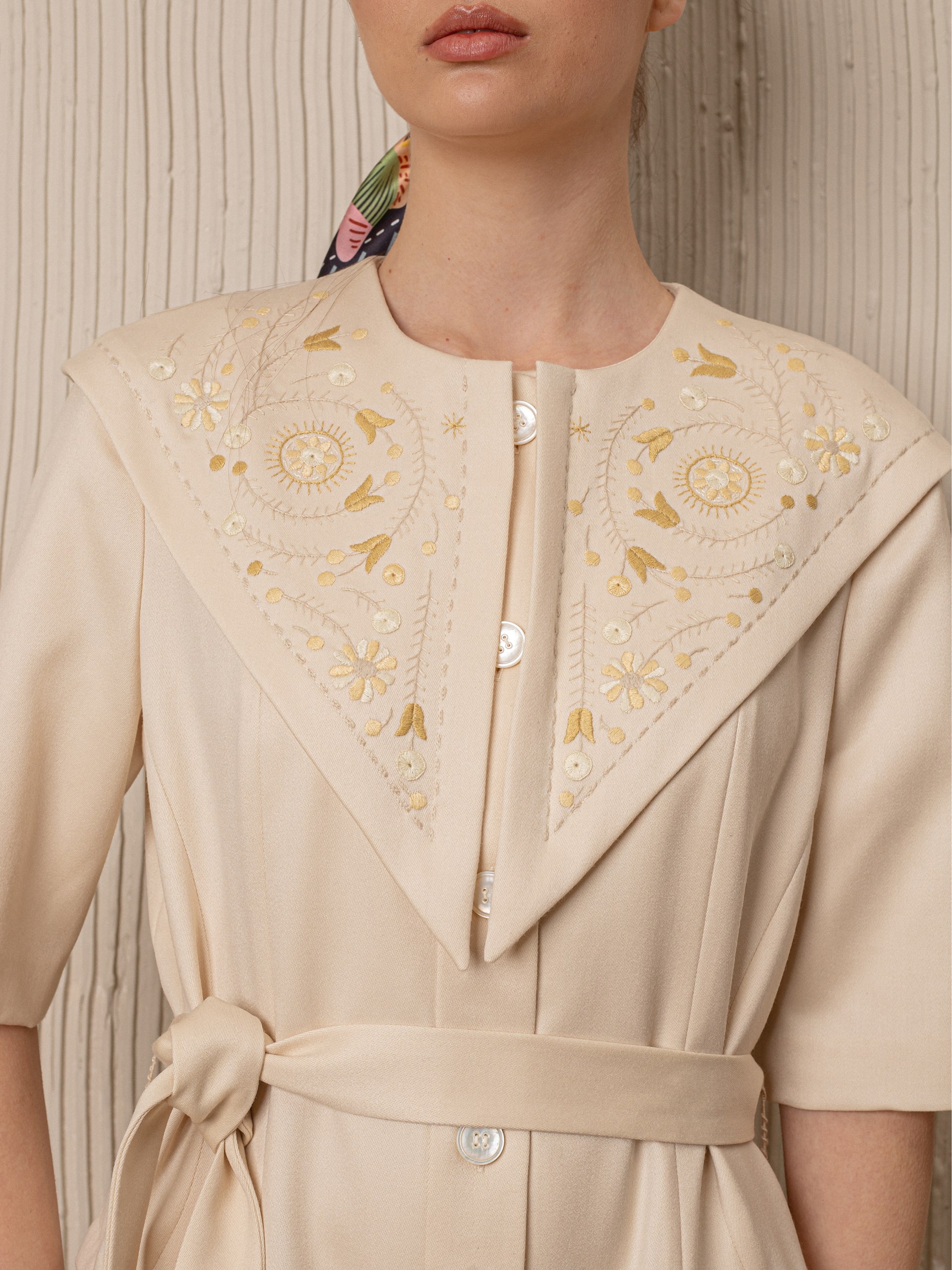 Park Avenue Atelier dress with hand-stitched embroidery