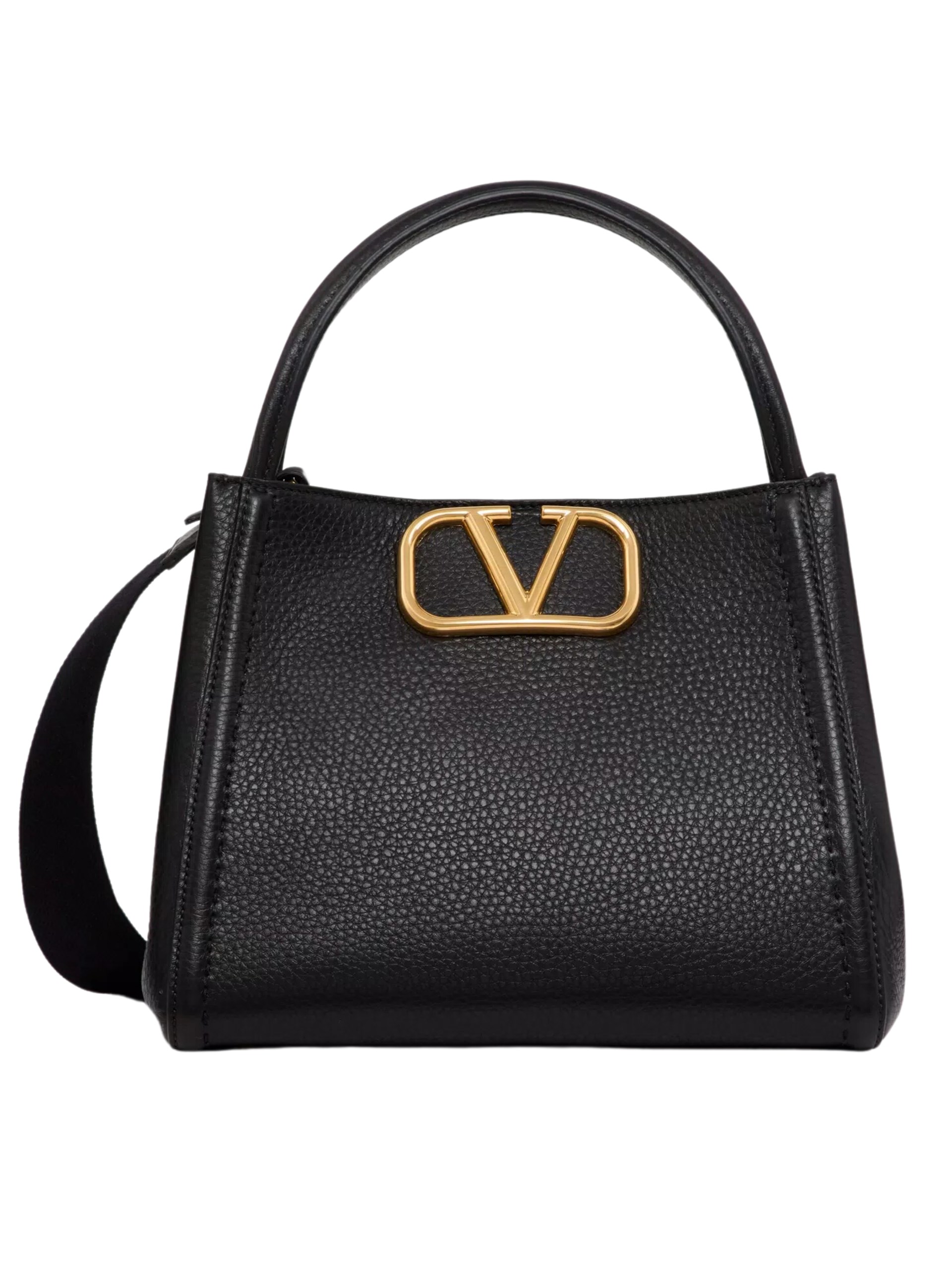 Valentino Garavani All Time Medium Black bag in grained leather