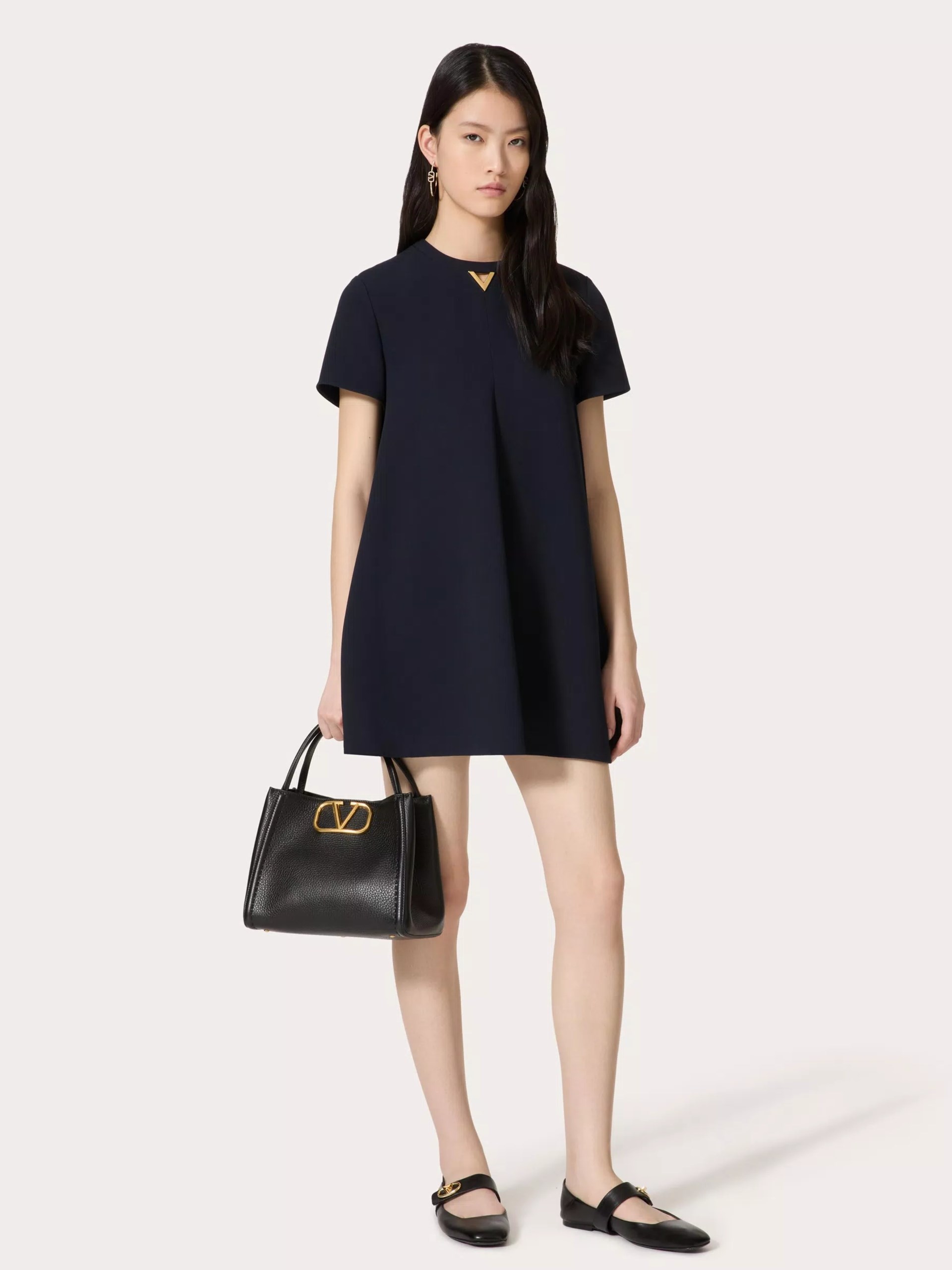 Valentino Garavani All Time Medium Black bag in grained leather