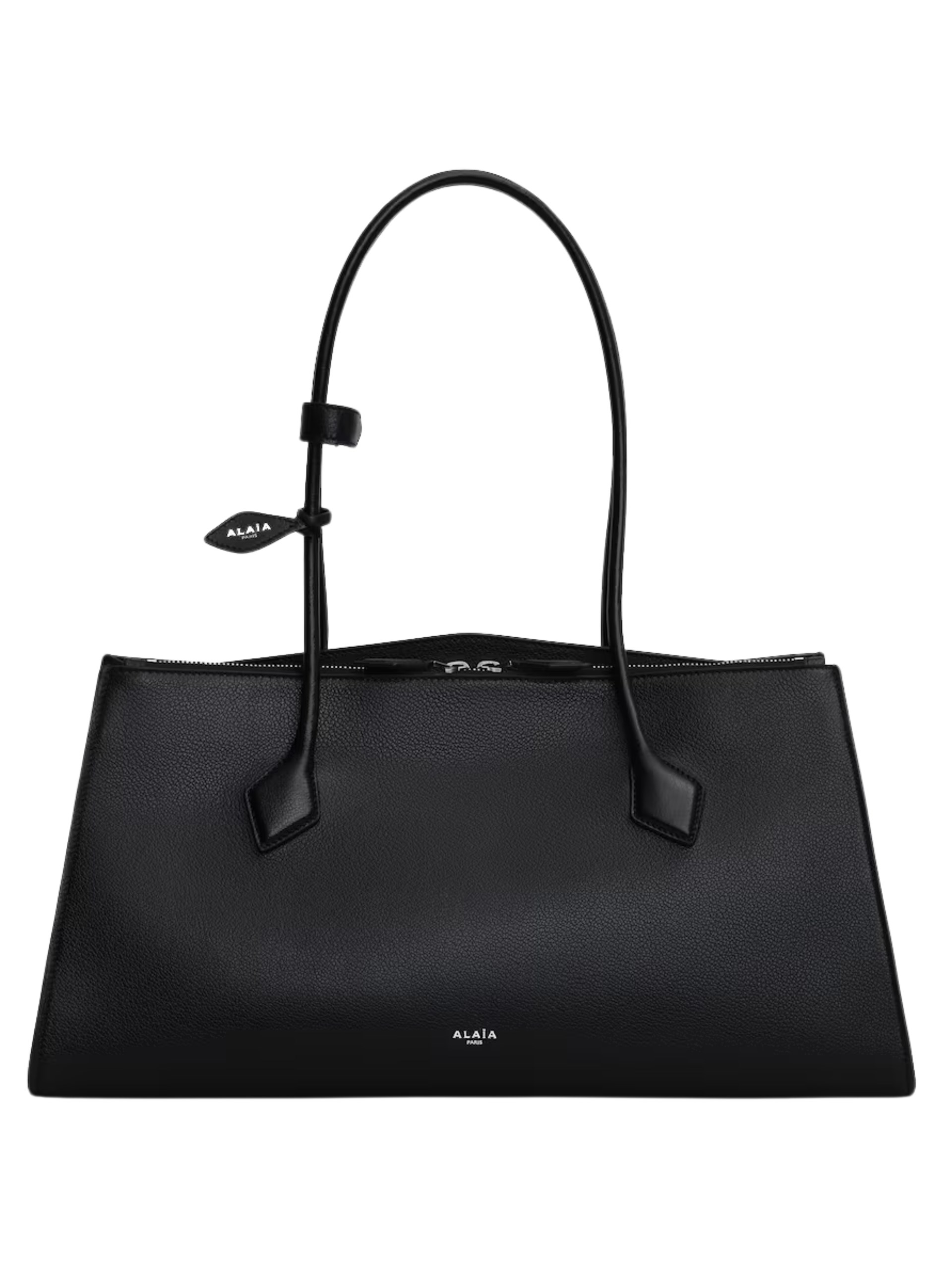 Black Alaia LE TECKEL grained leather bag