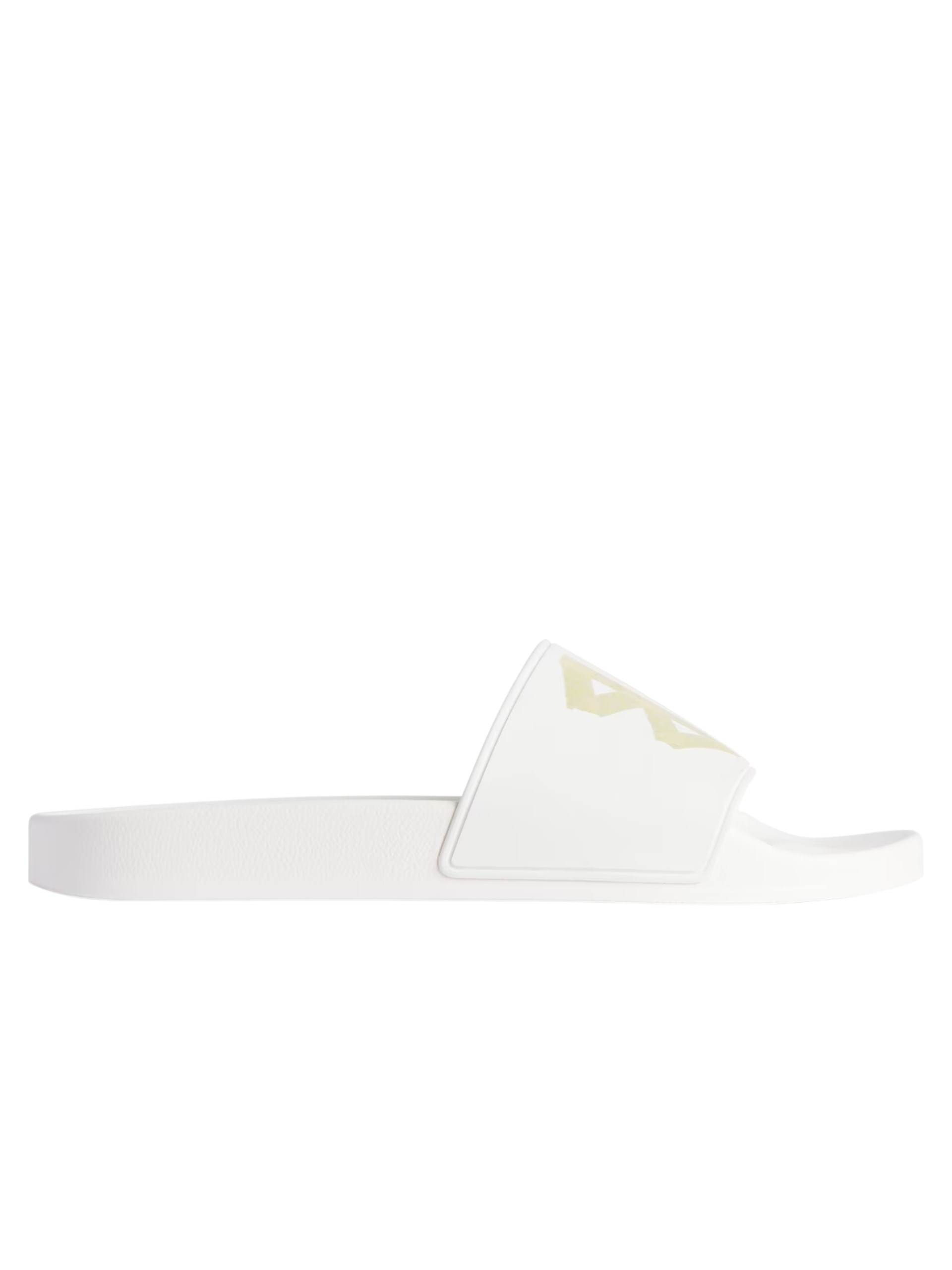 Balenciaga white flip flops with BB logo