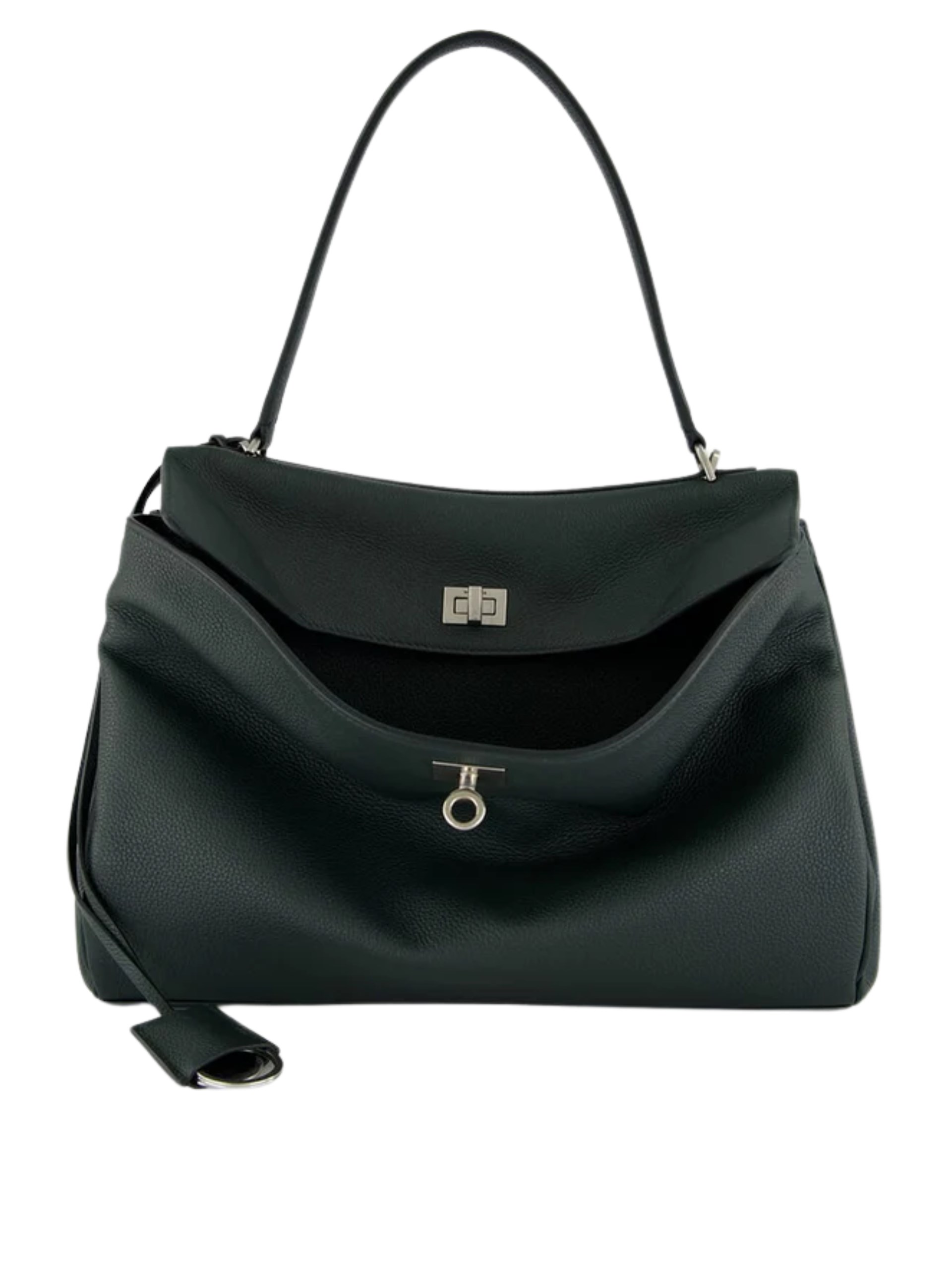 Balenciaga Rodeo Medium dark green leather bag