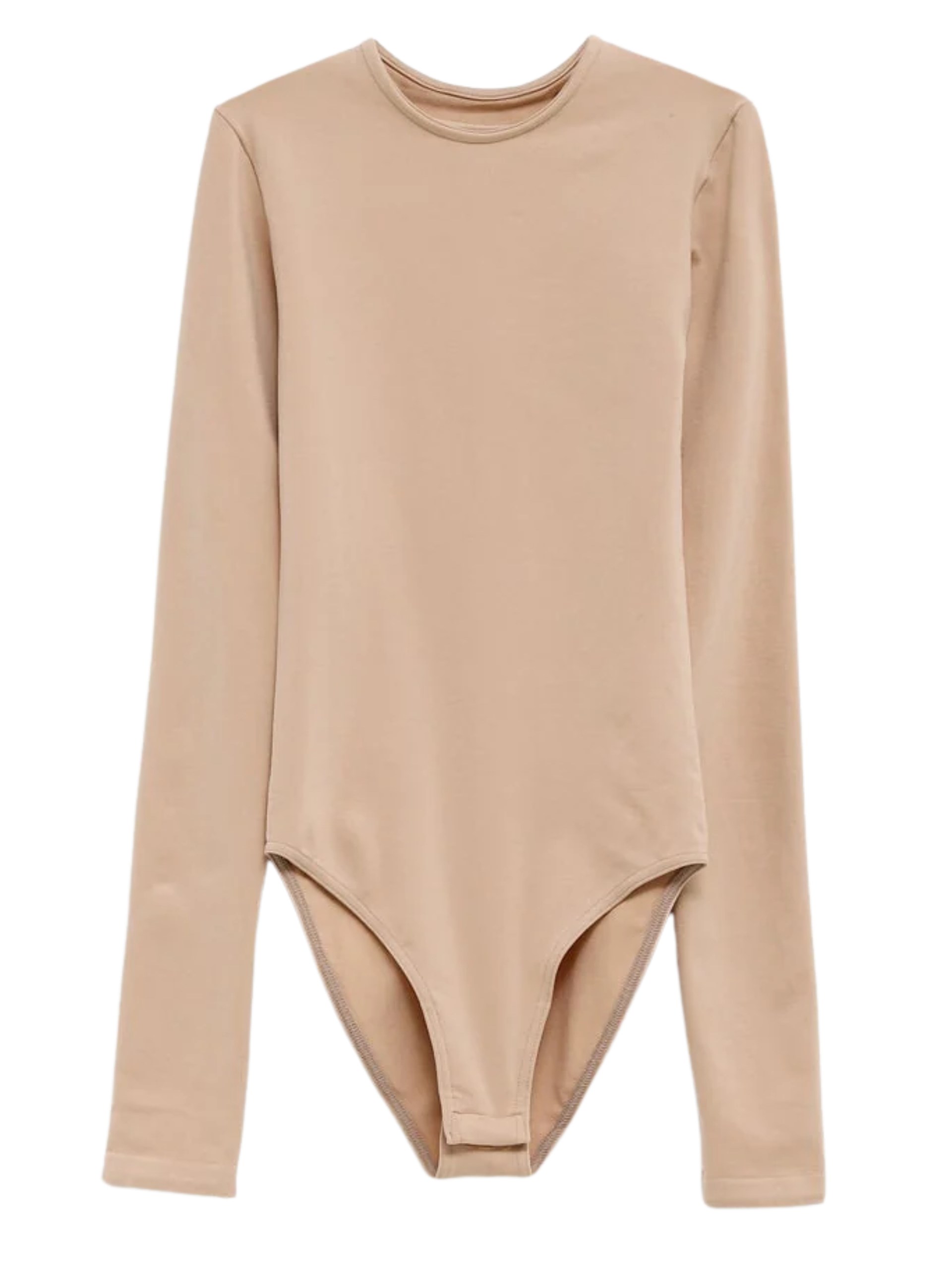Balenciaga beige seamless long sleeve bodysuit