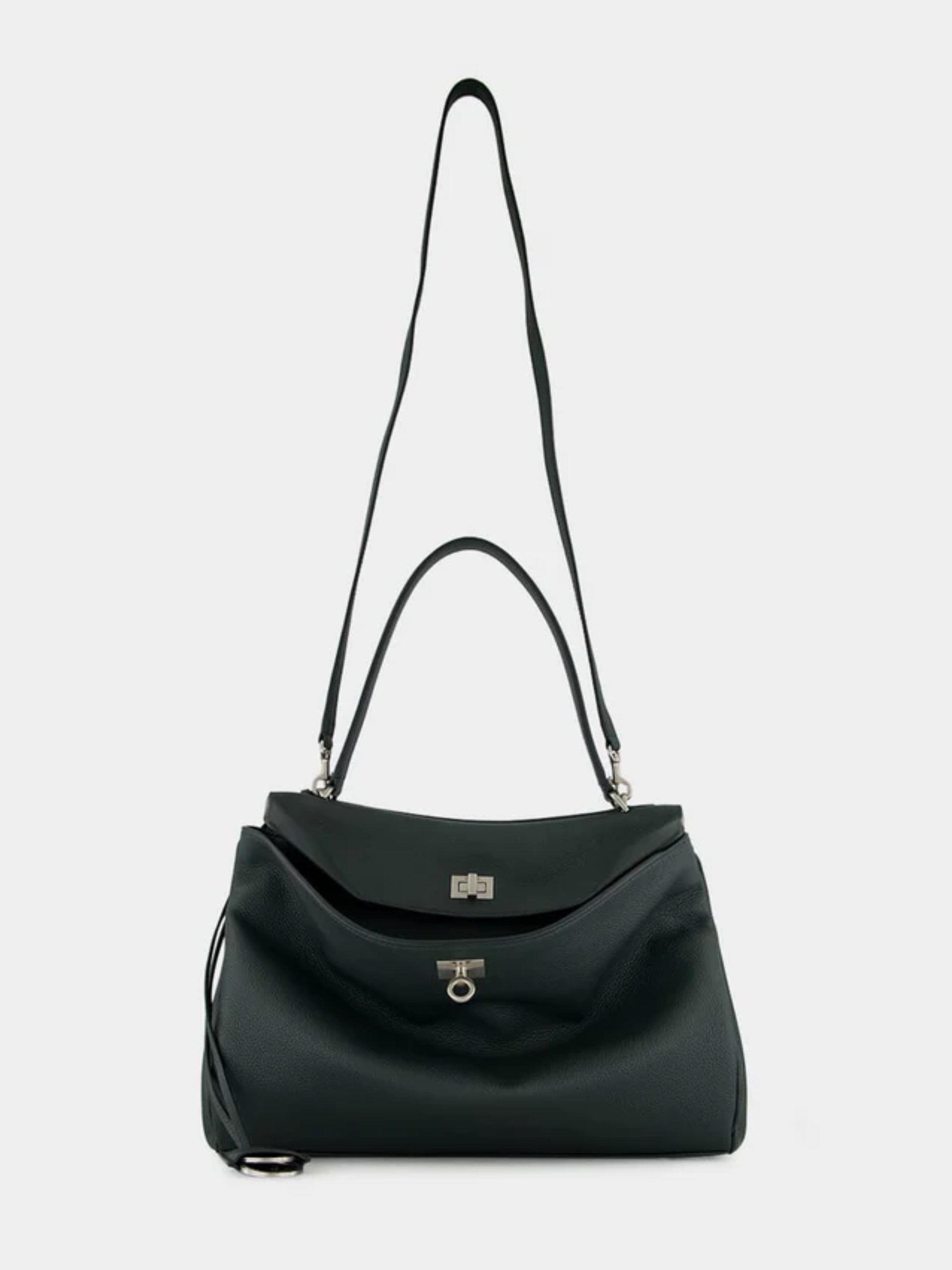 Balenciaga Rodeo Medium dark green leather bag