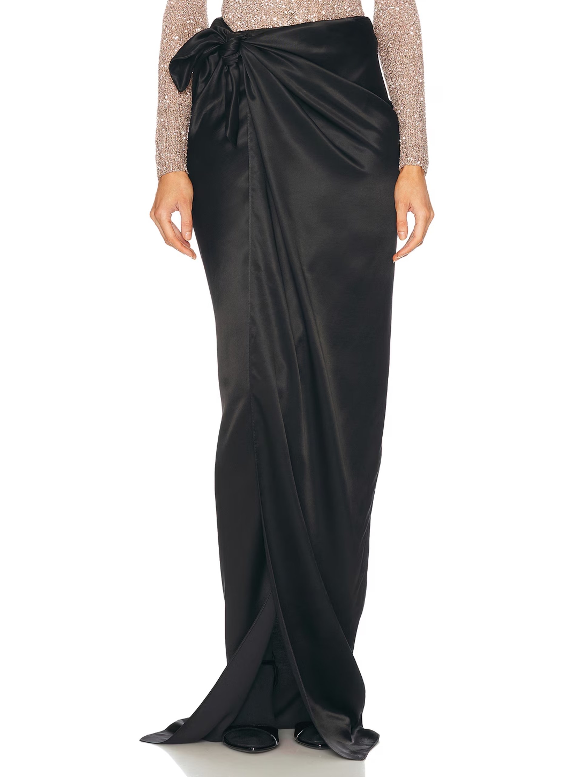 Balenciaga black maxi skirt