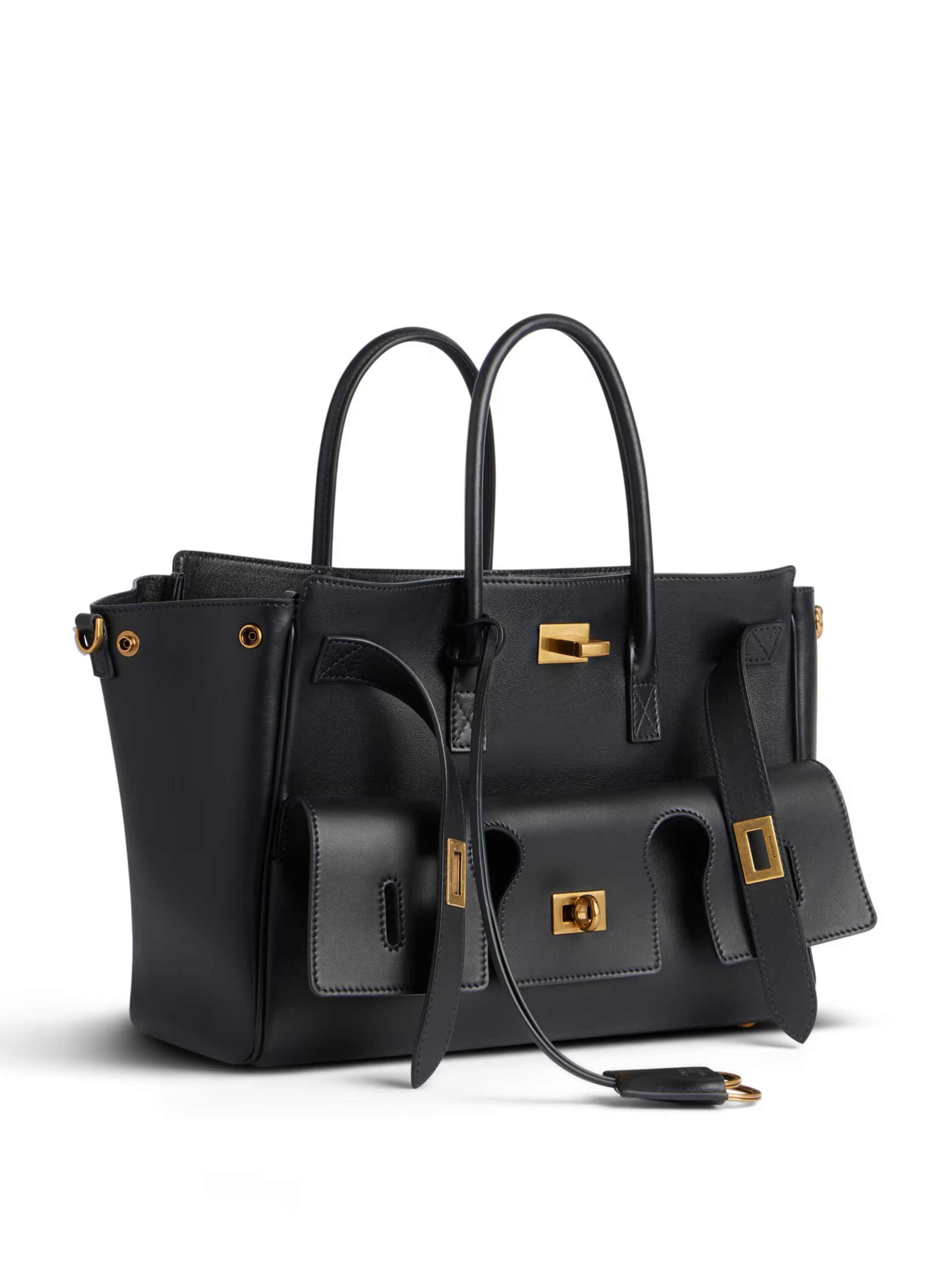 Balenciaga Bel Air black bag with gold hardware
