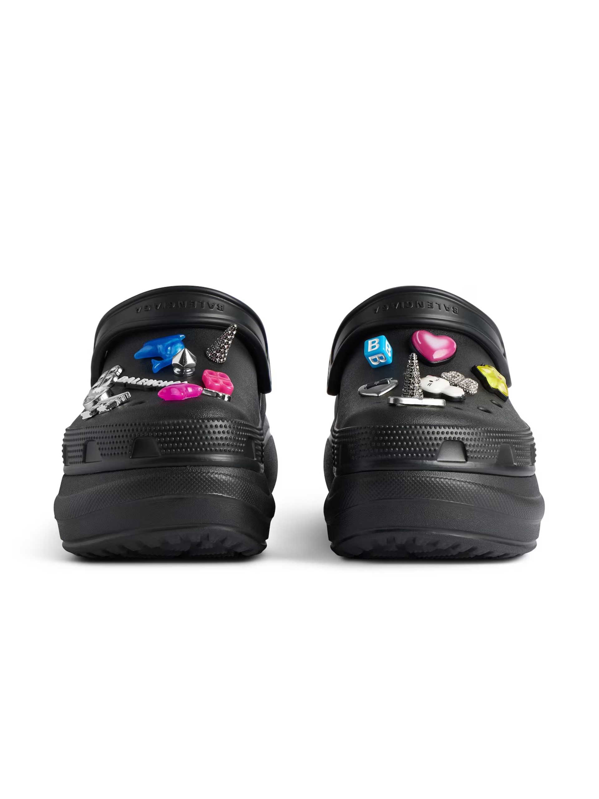 Чорні мюлі Balenciaga Crocs™ з підвісками Jibbitz™