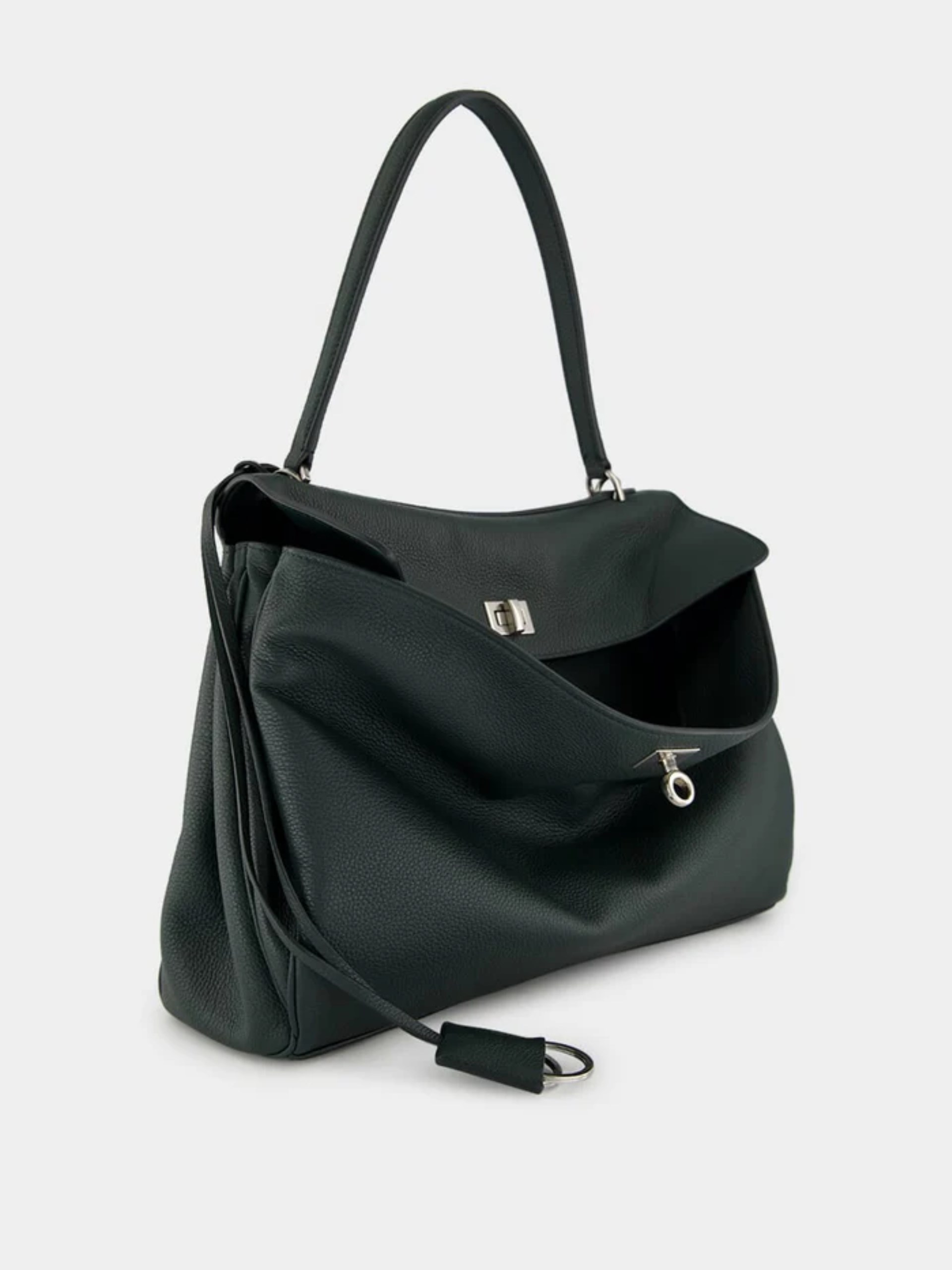 Balenciaga Rodeo Medium dark green leather bag