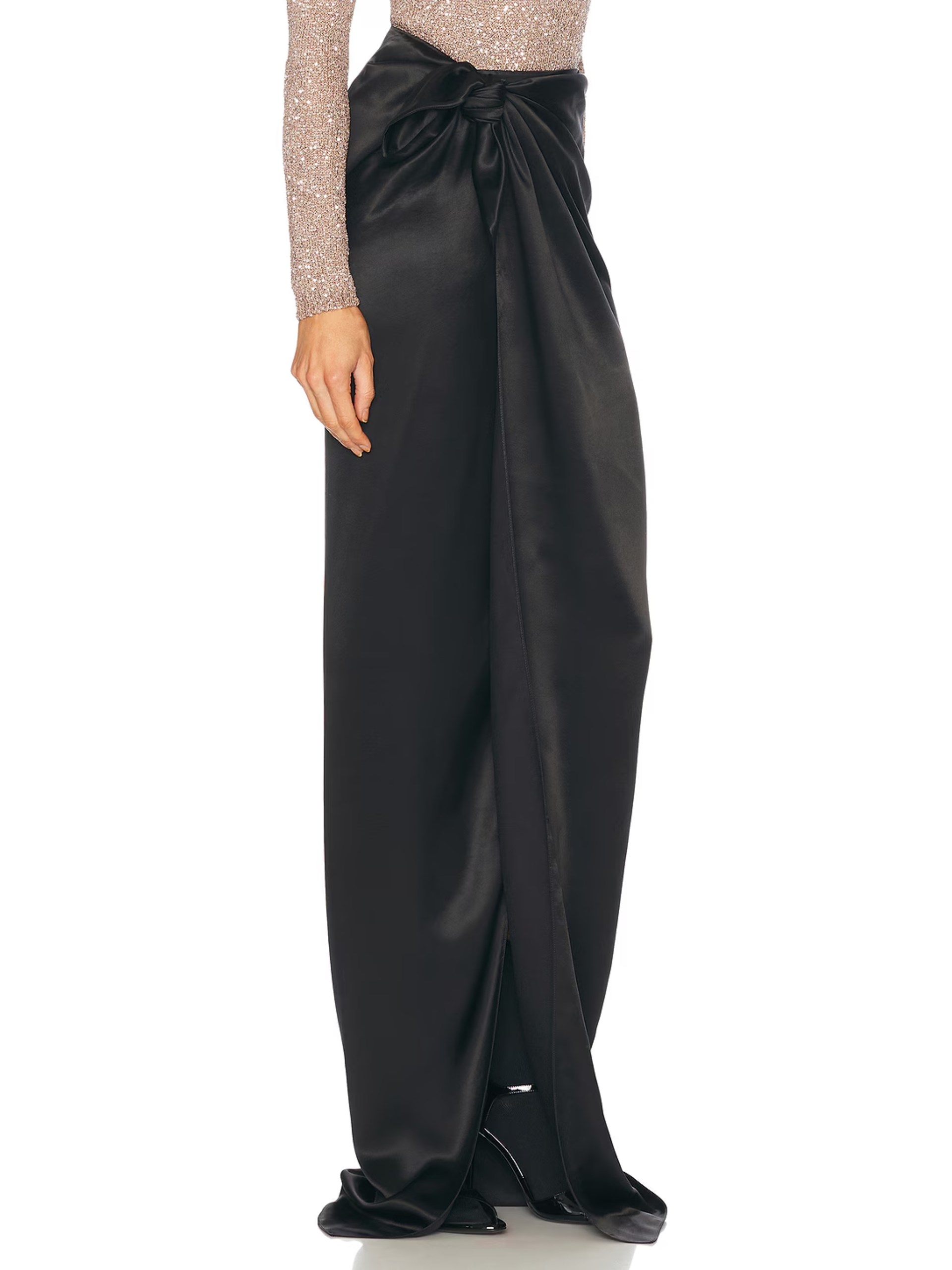 Balenciaga black maxi skirt
