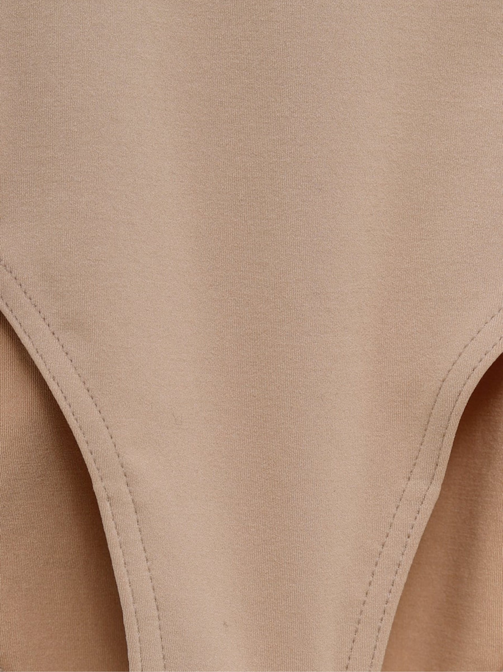 Balenciaga beige seamless long sleeve bodysuit