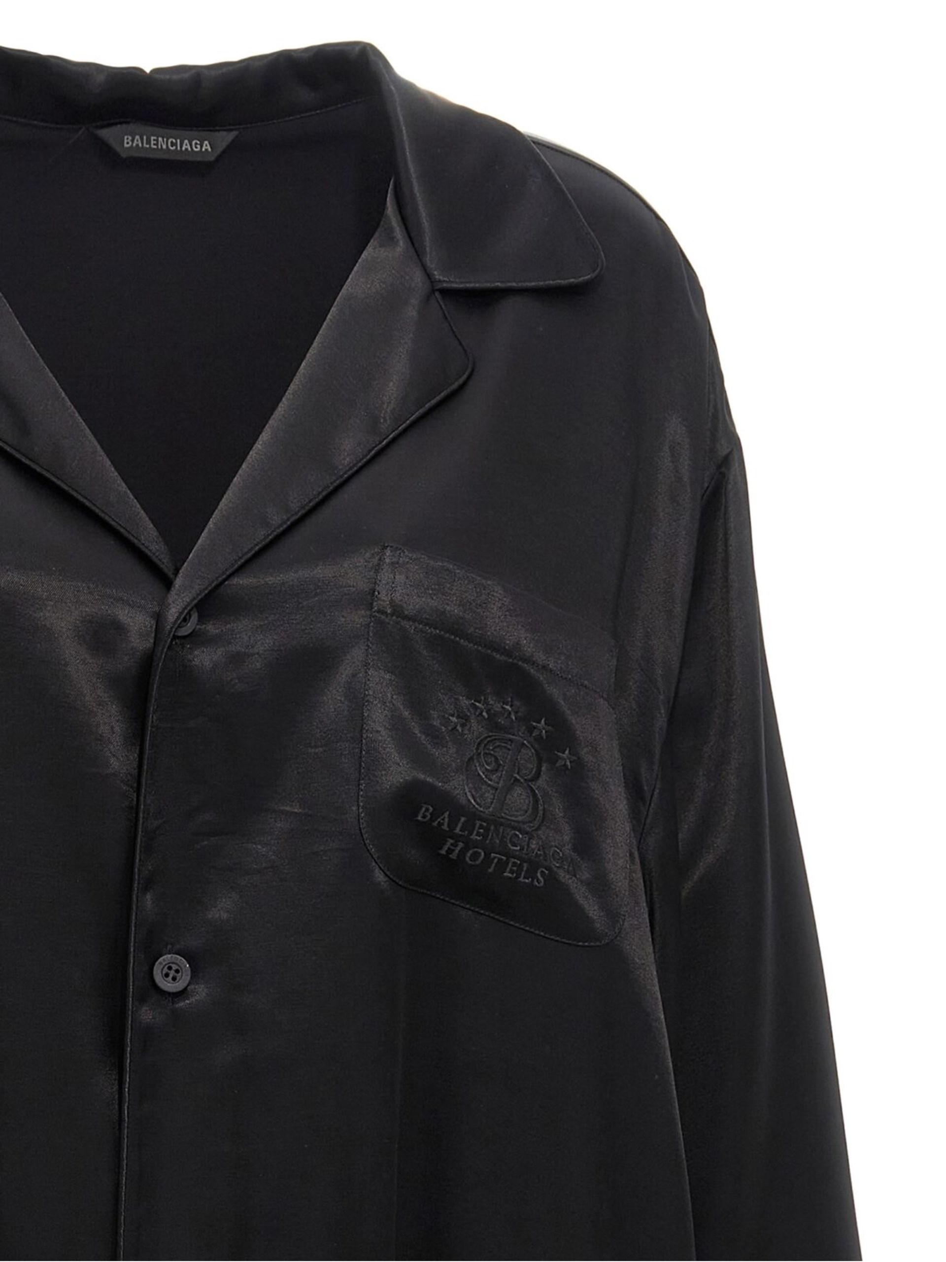 Balenciaga Embroidery black oversized shirt