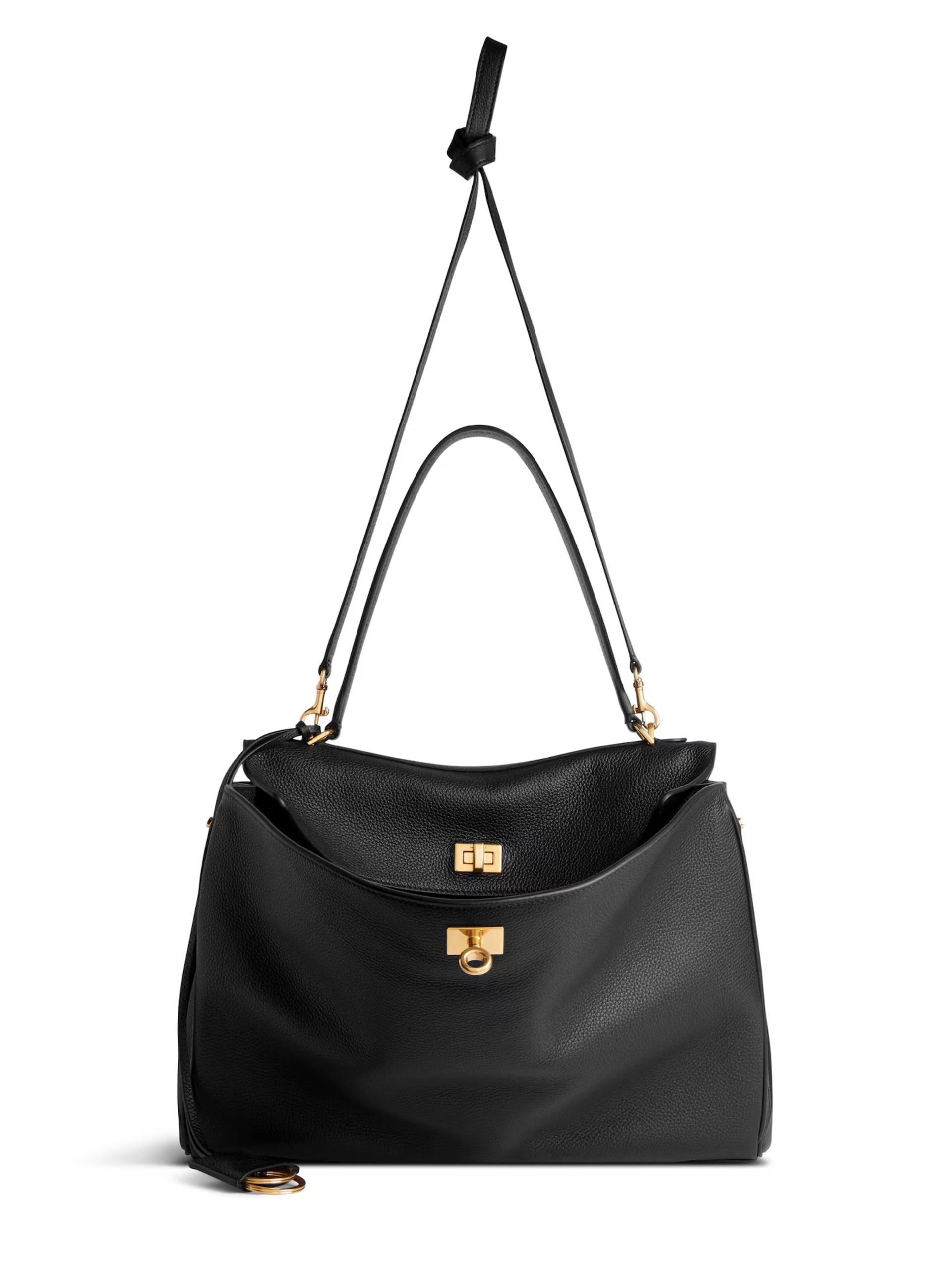 Balenciaga Rodeo Medium black grained leather bag