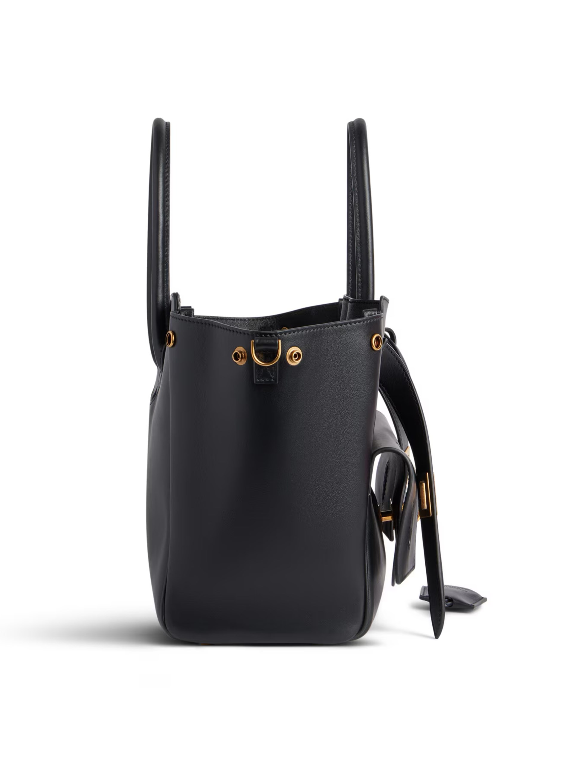 Balenciaga Bel Air black bag with gold hardware