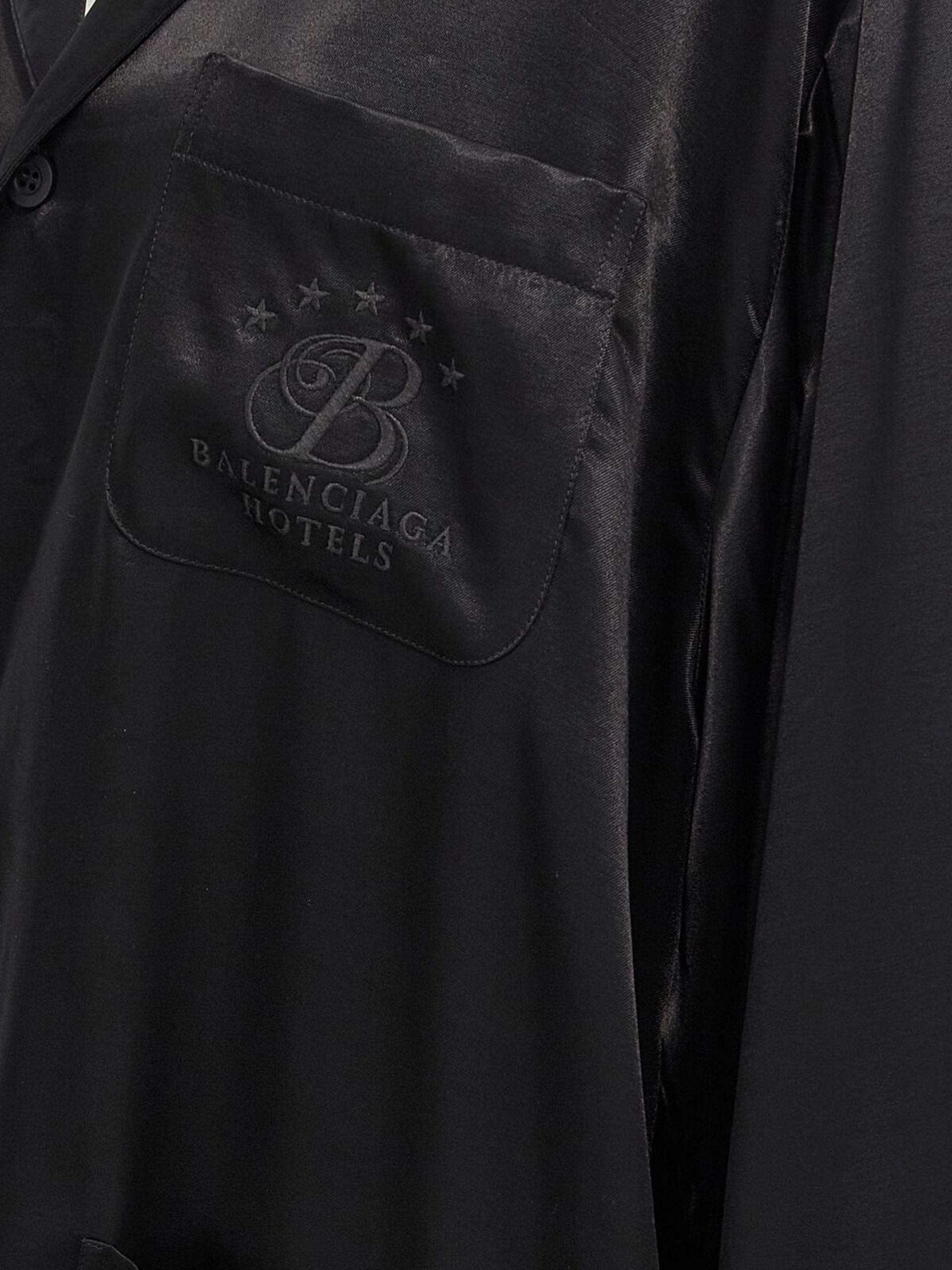 Balenciaga Embroidery black oversized shirt