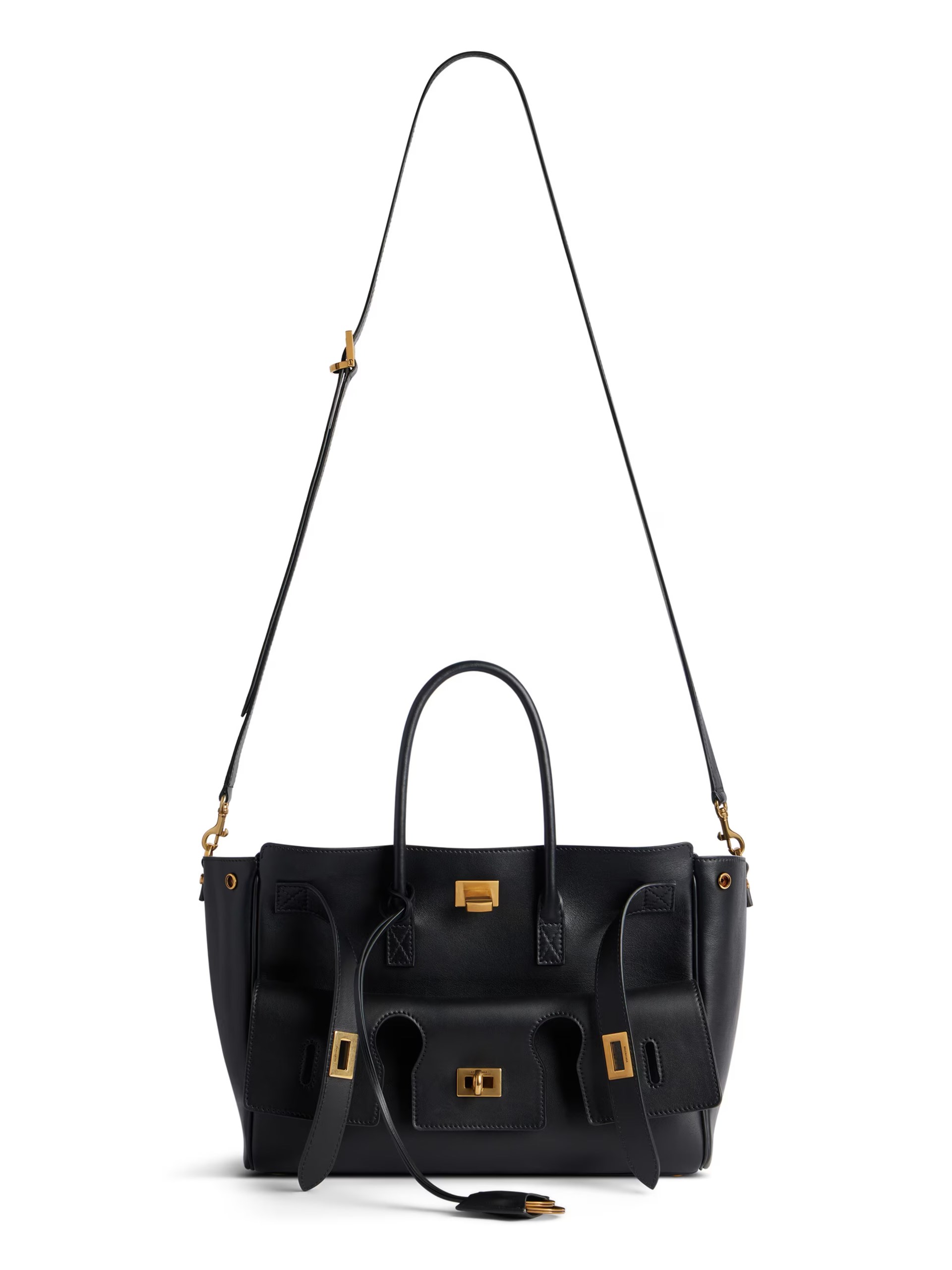 Balenciaga Bel Air black bag with gold hardware