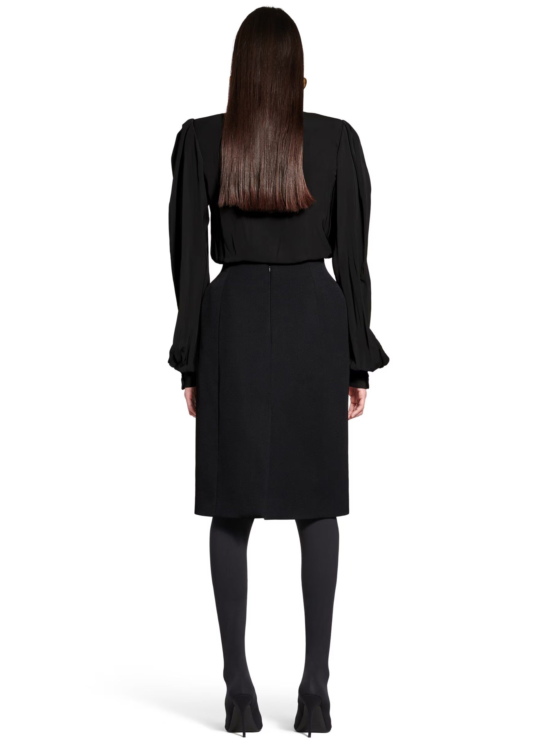 Balenciaga black blouse with bow