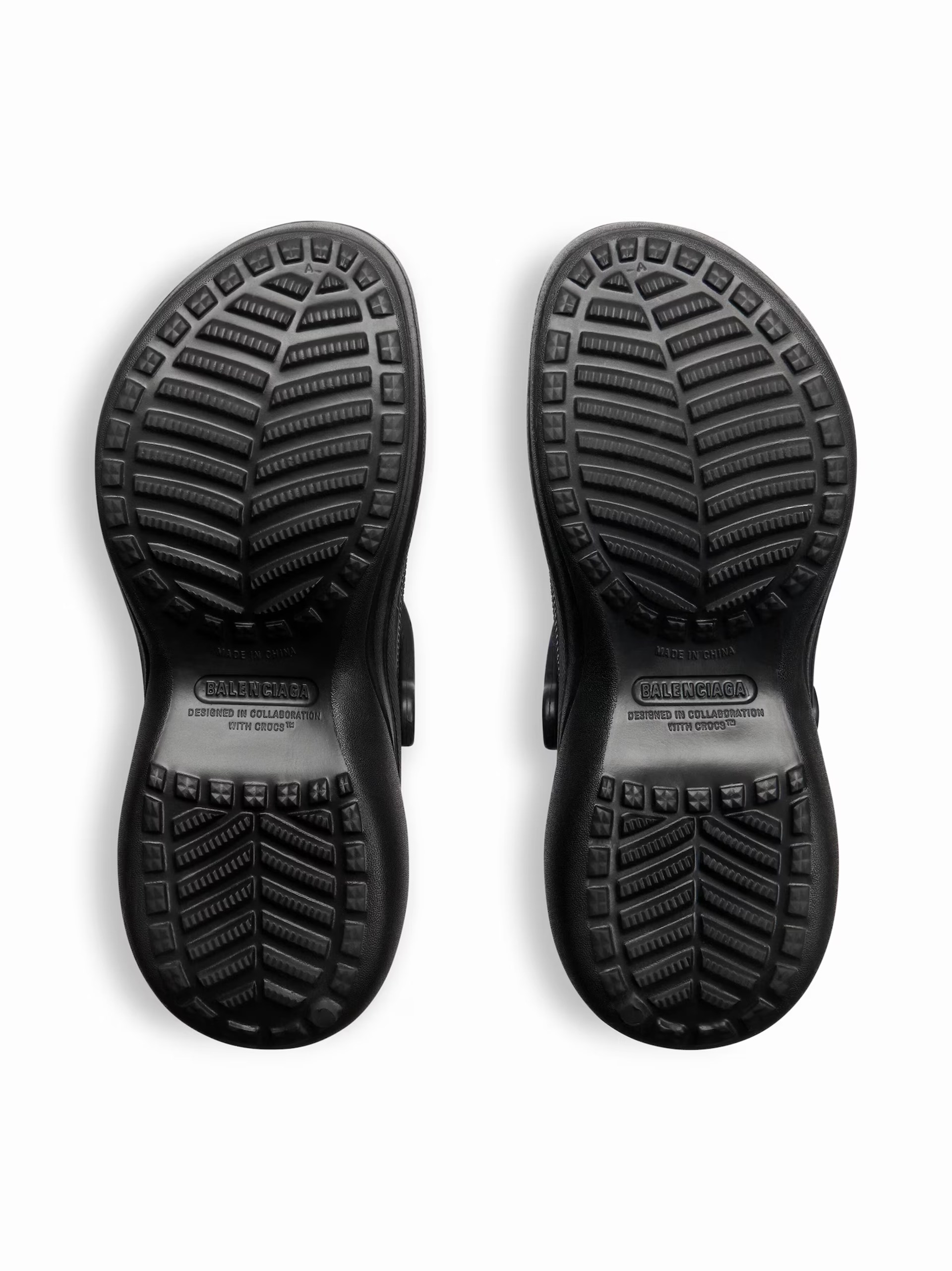 Чорні мюлі Balenciaga Crocs™ з підвісками Jibbitz™