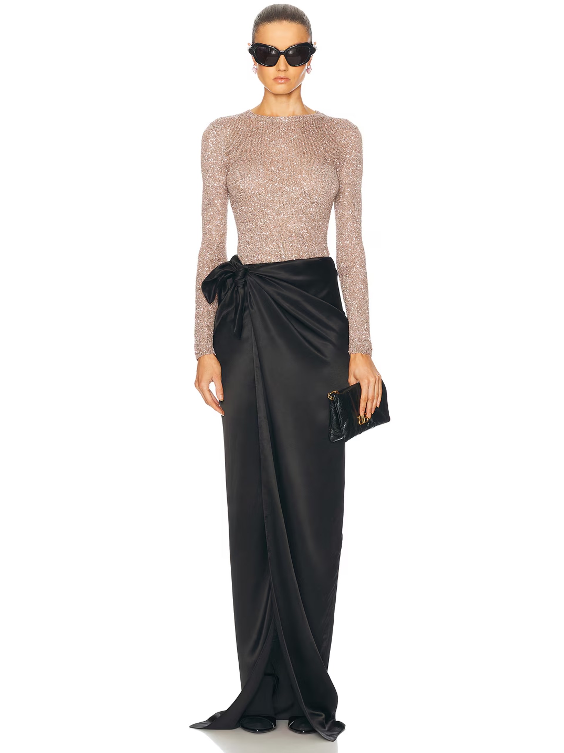 Balenciaga black maxi skirt