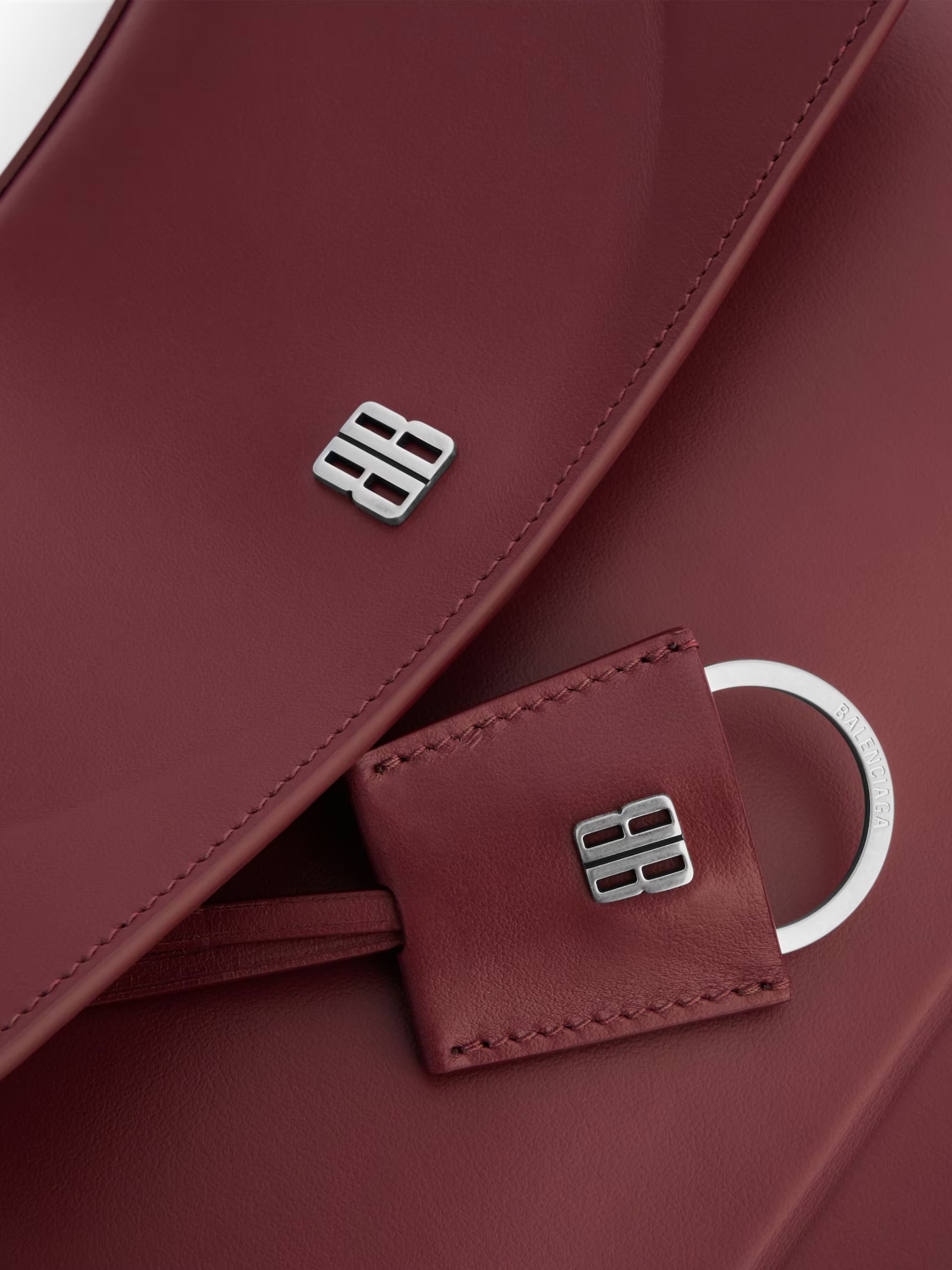 Balenciaga Nano Medium burgundy leather bag
