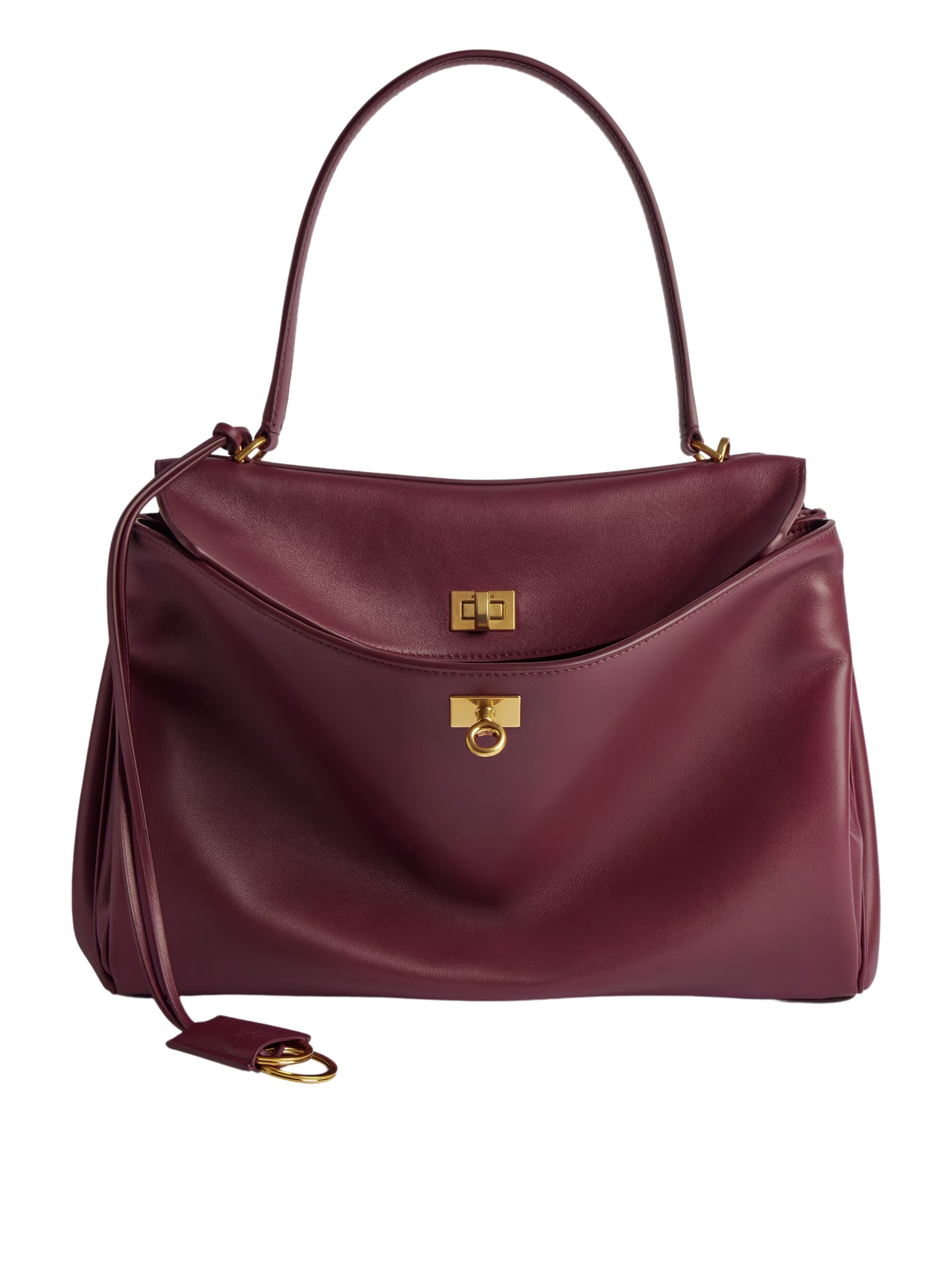 Balenciaga Rodeo Medium burgundy leather bag