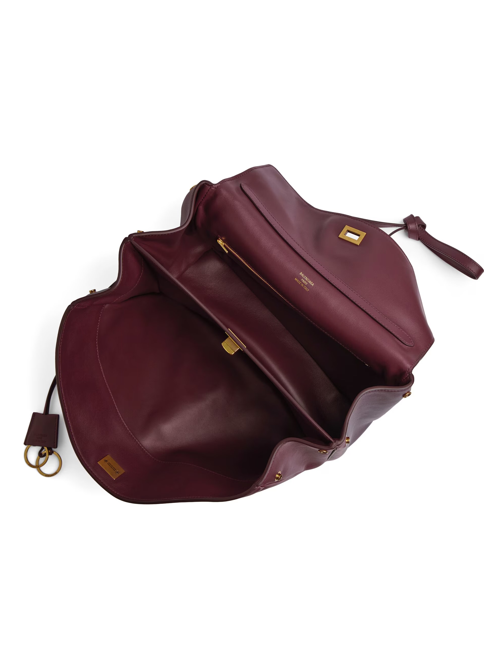 Balenciaga Rodeo Medium burgundy leather bag