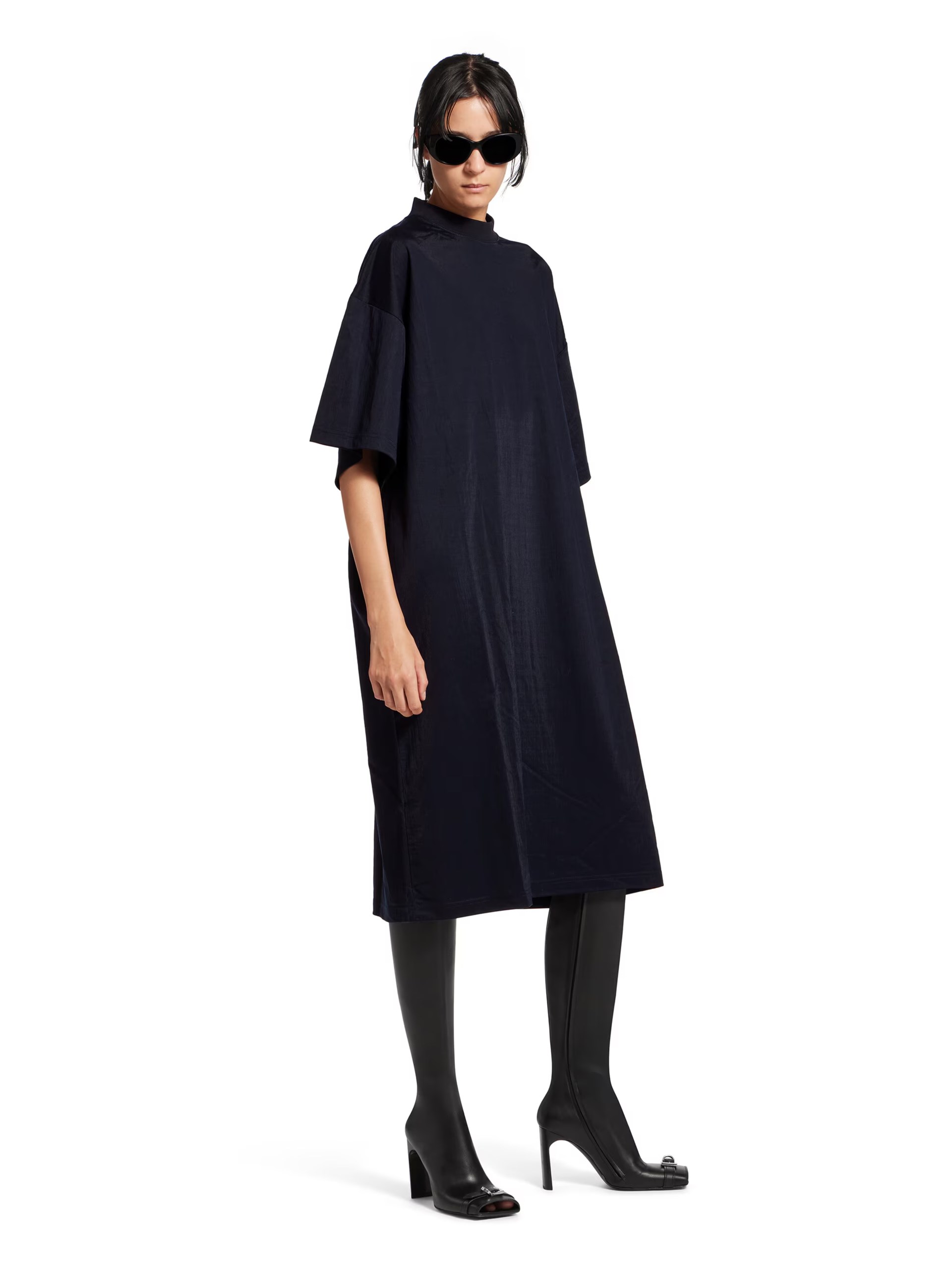 Balenciaga navy blue t-shirt dress
