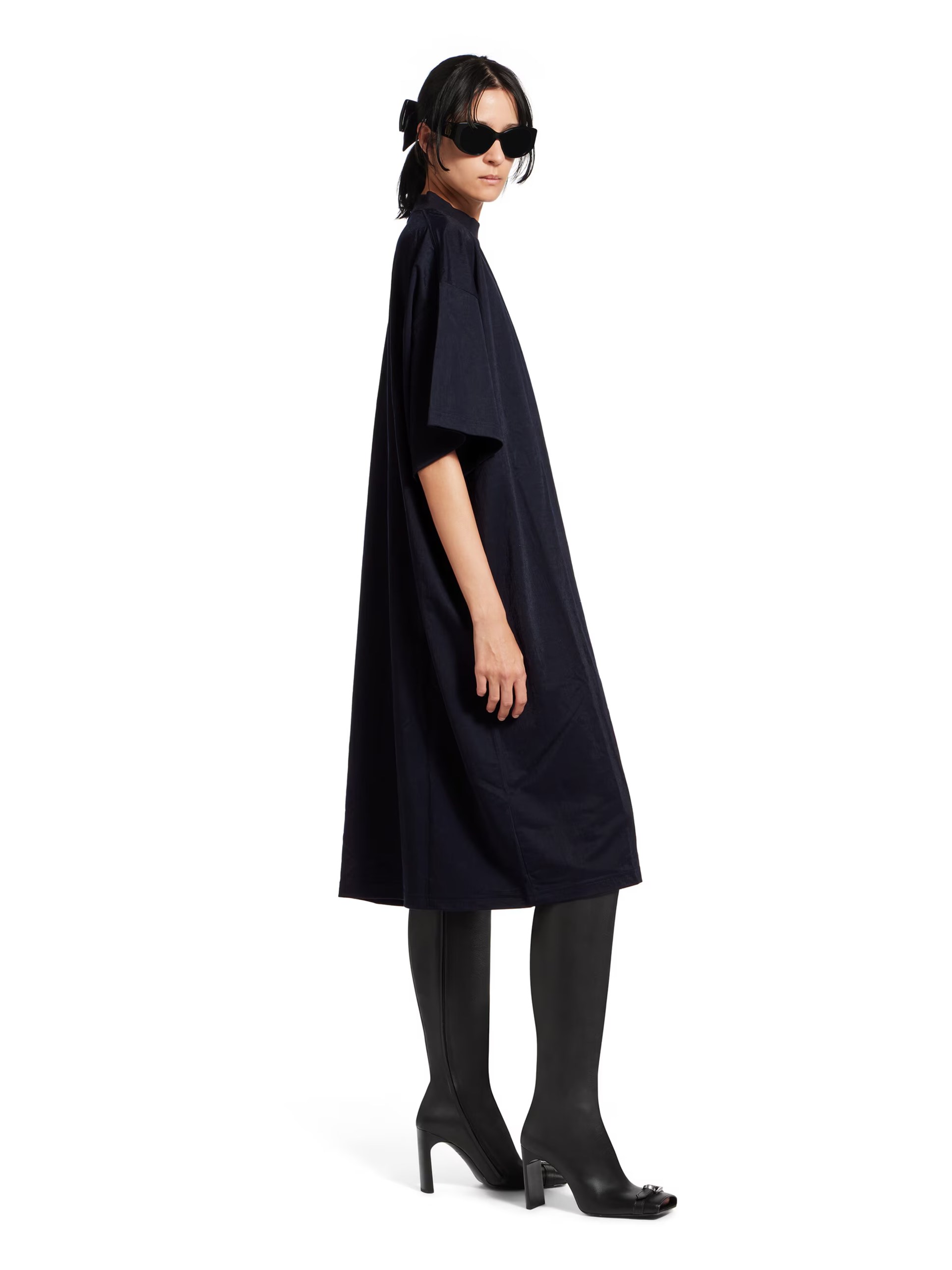 Balenciaga navy blue t-shirt dress