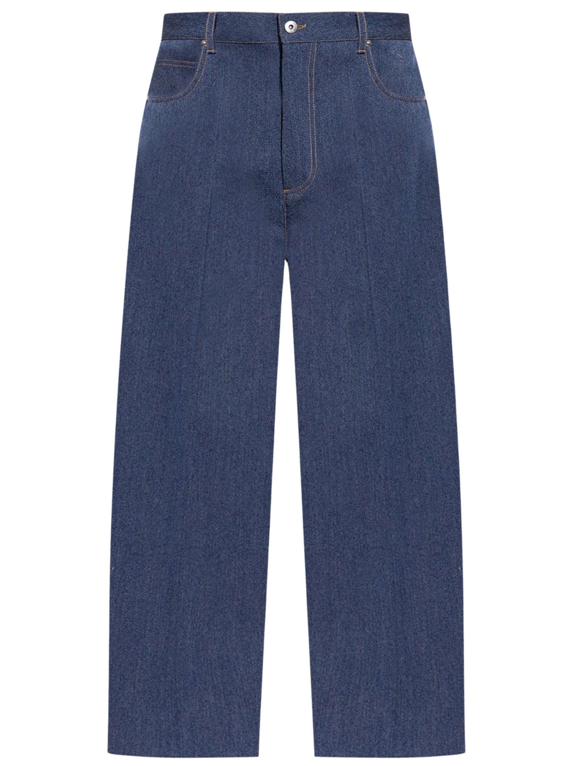 Bottega Veneta men's navy blue wide-leg jeans