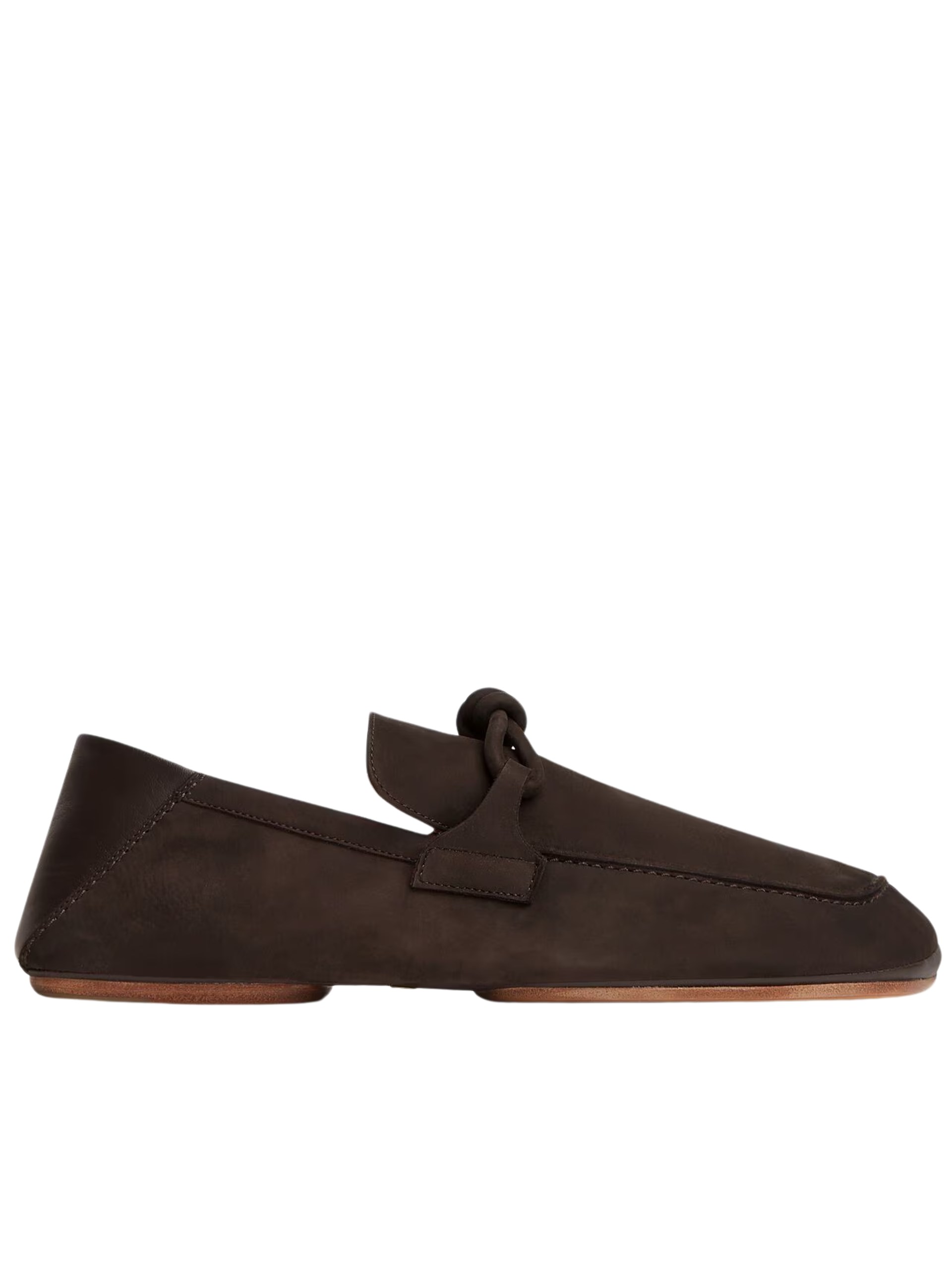 Men's dark brown Bottega Veneta Daddy loafers with signature leather detail