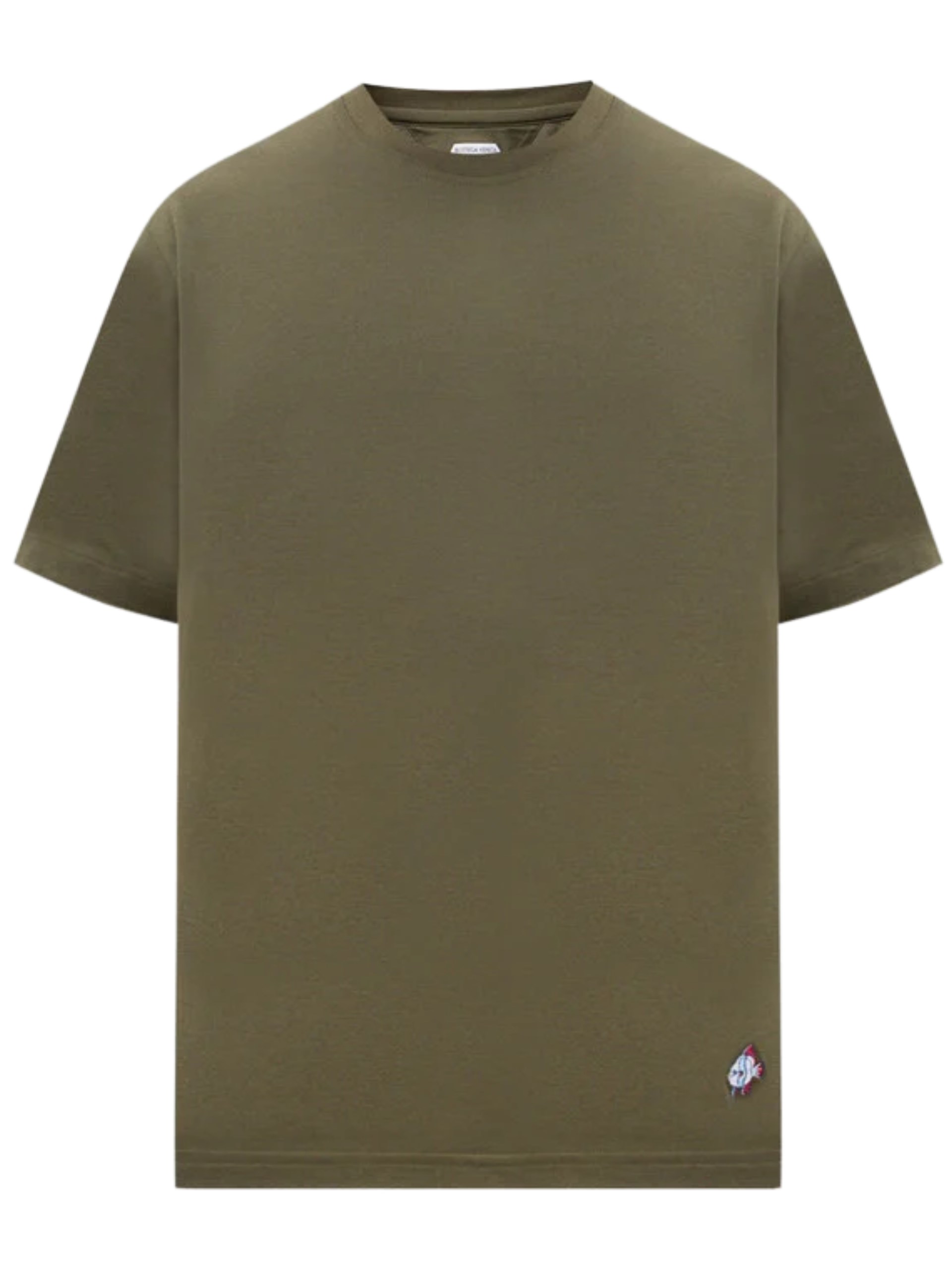 Bottega Veneta men's khaki embroidered T-shirt