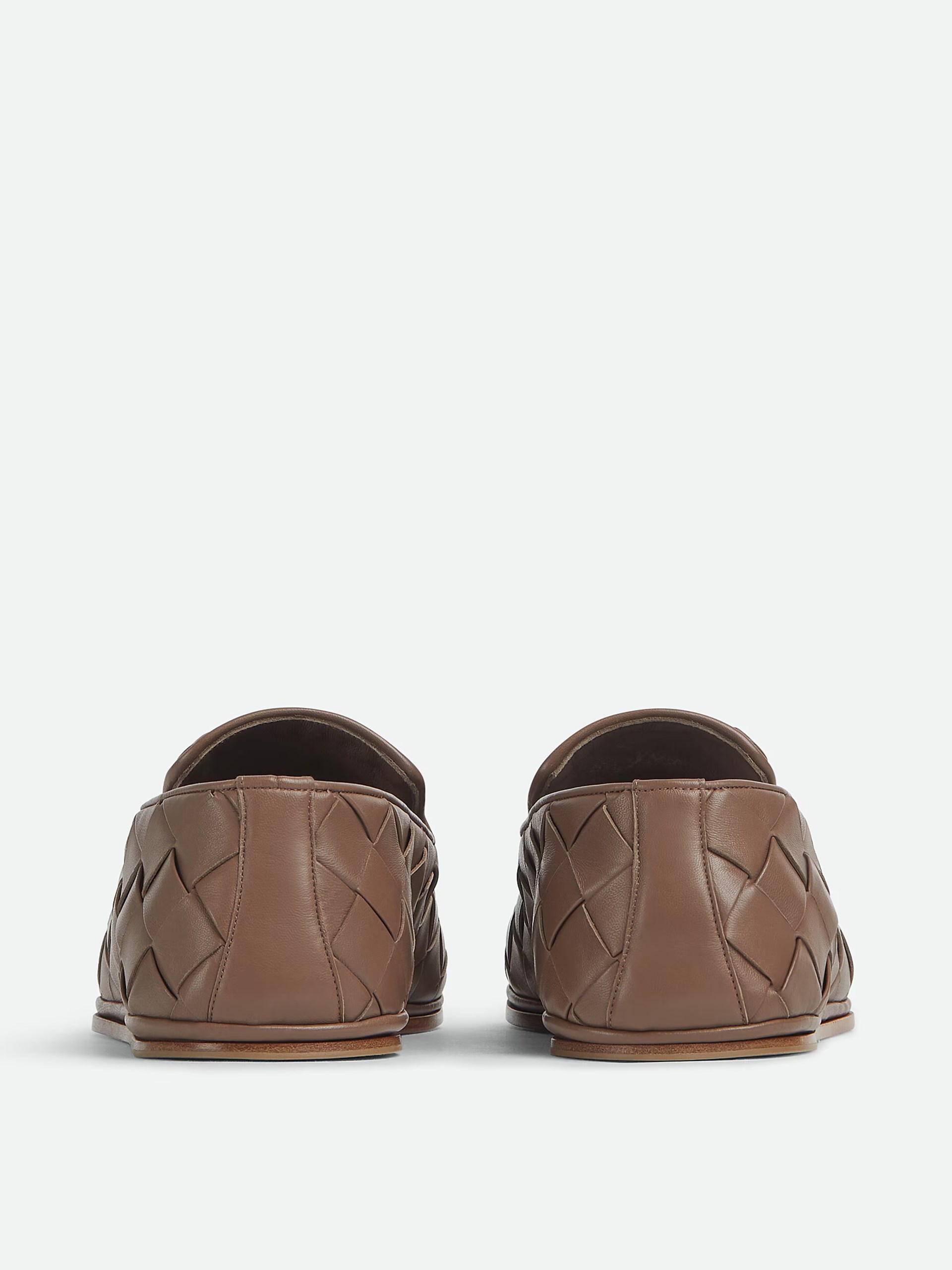 Bottega Veneta men's brown slip-ons in soft Intrecciato leather