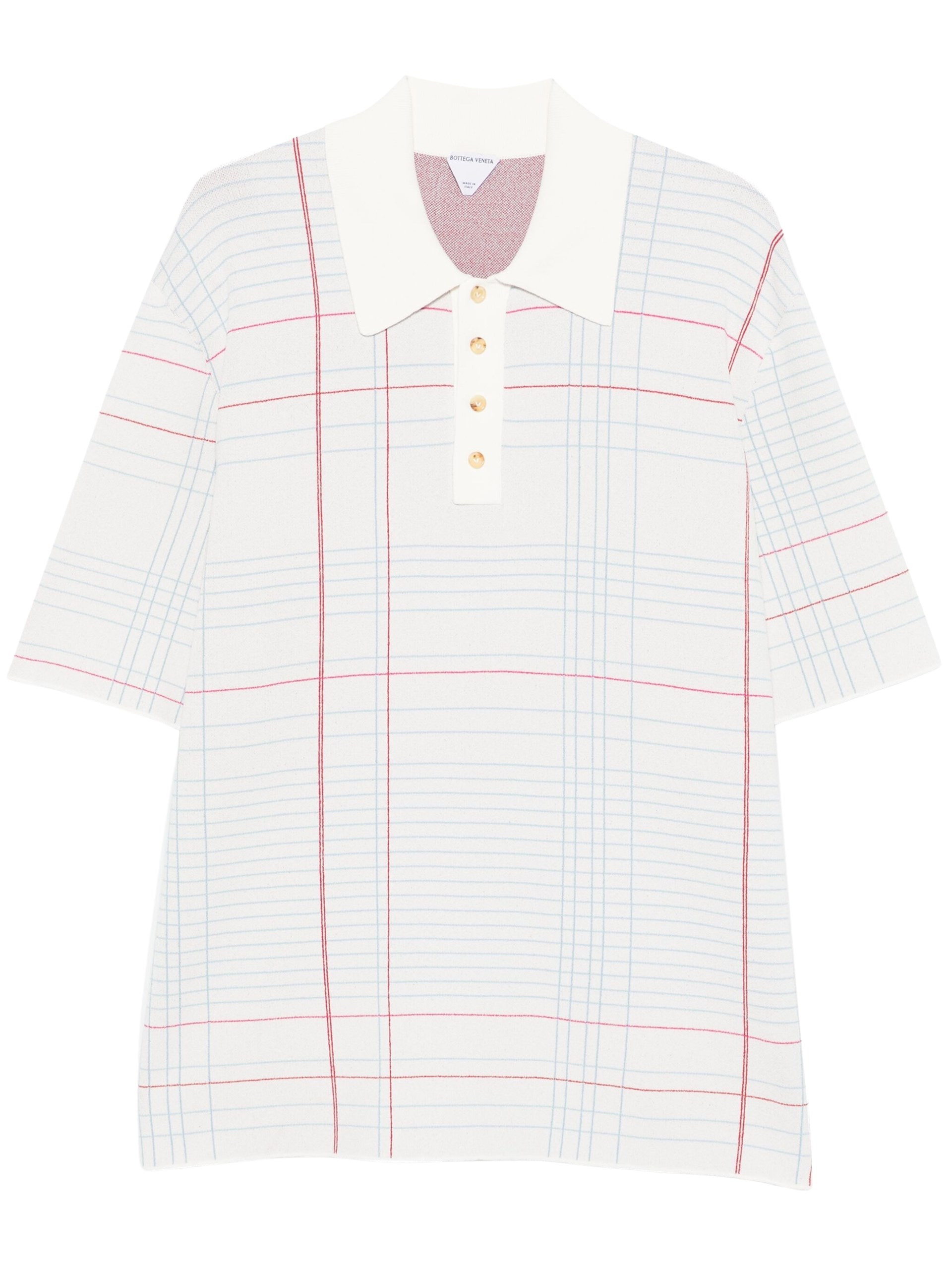 Bottega Veneta men's polo shirt in a geometric print