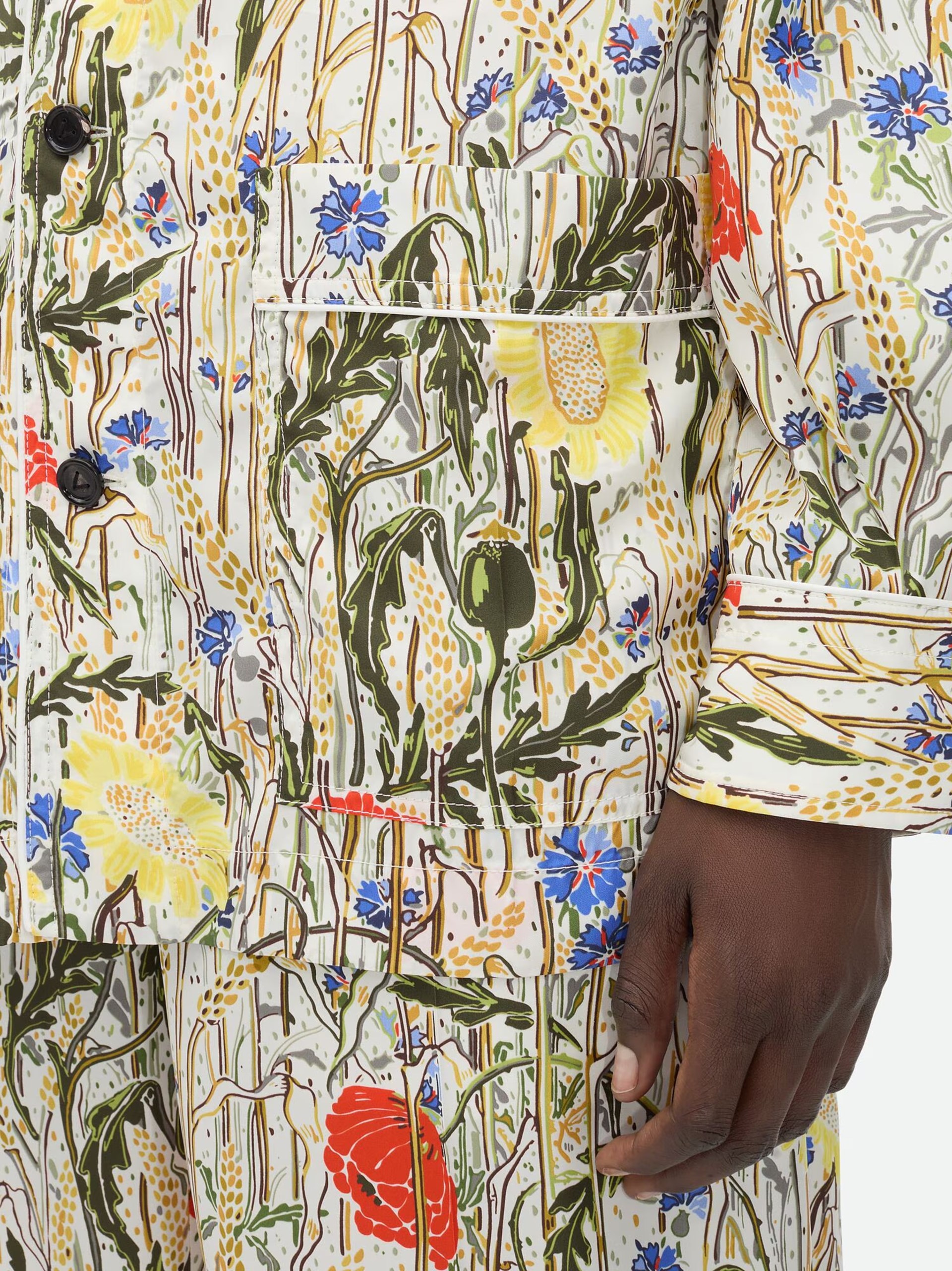 Bottega Veneta pajama-style suit in floral print