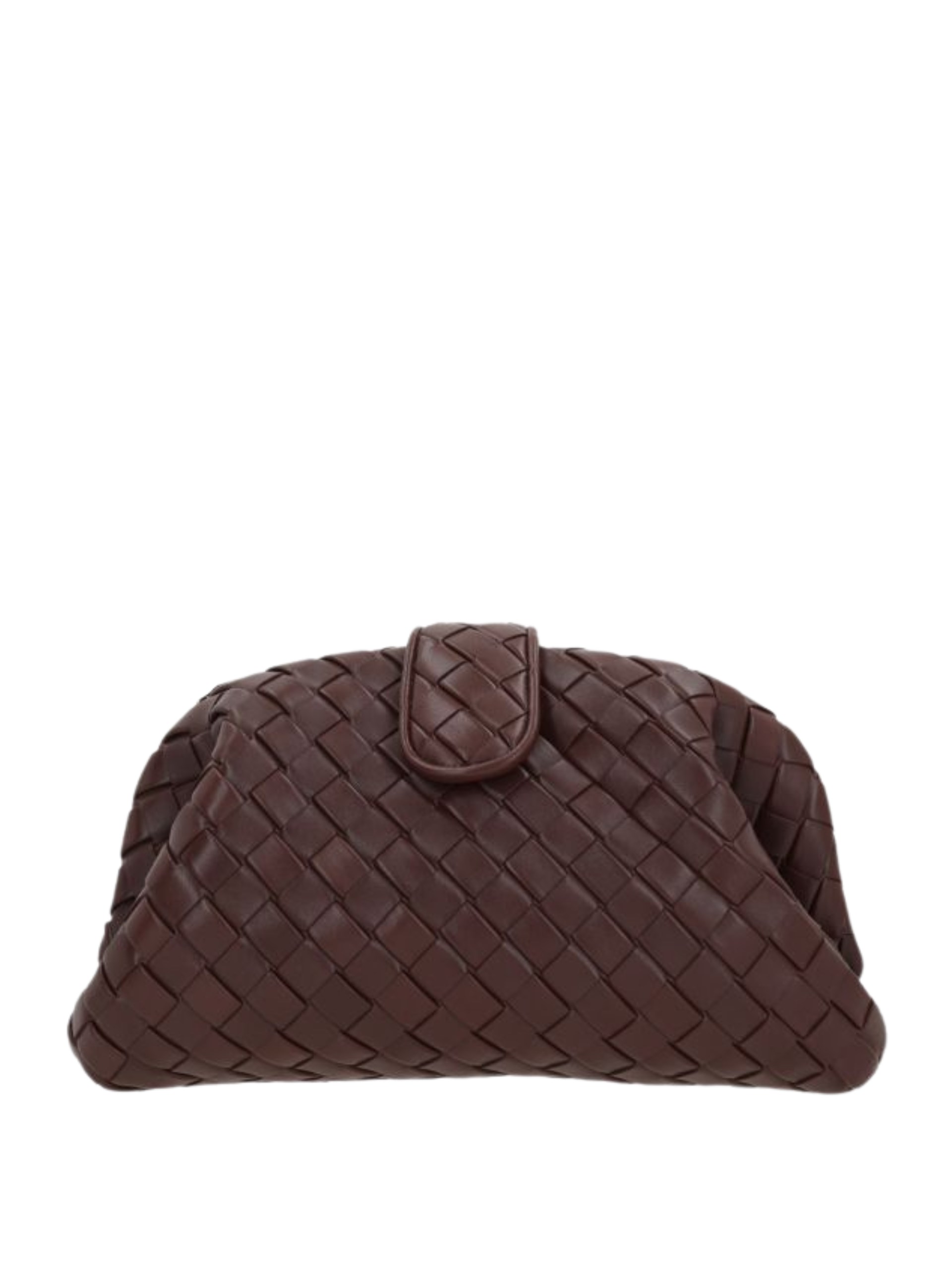 Bottega Veneta Small Lauren 1980 Dark Red Clutch Bag