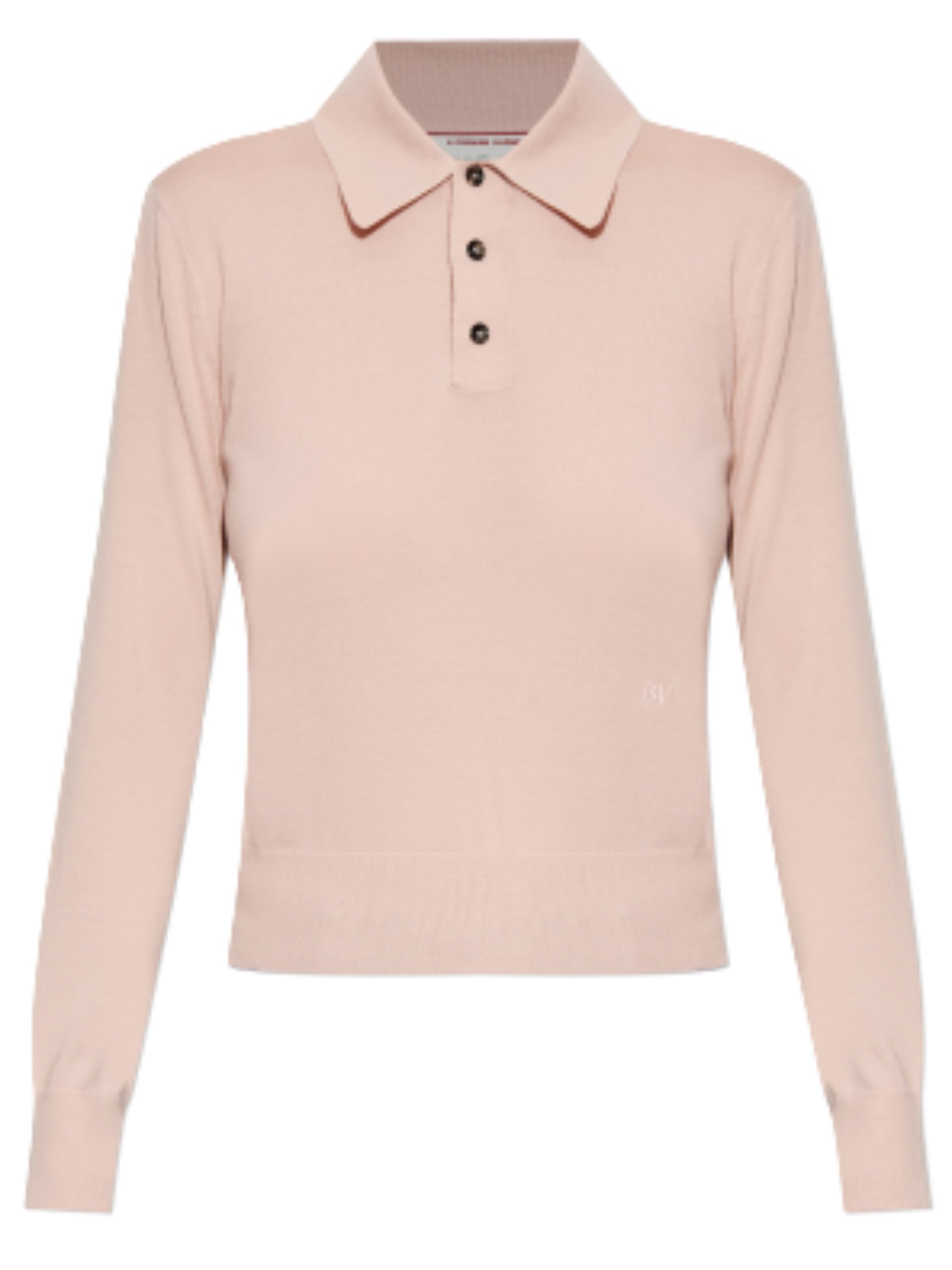 Bottega Veneta soft pink cashmere polo