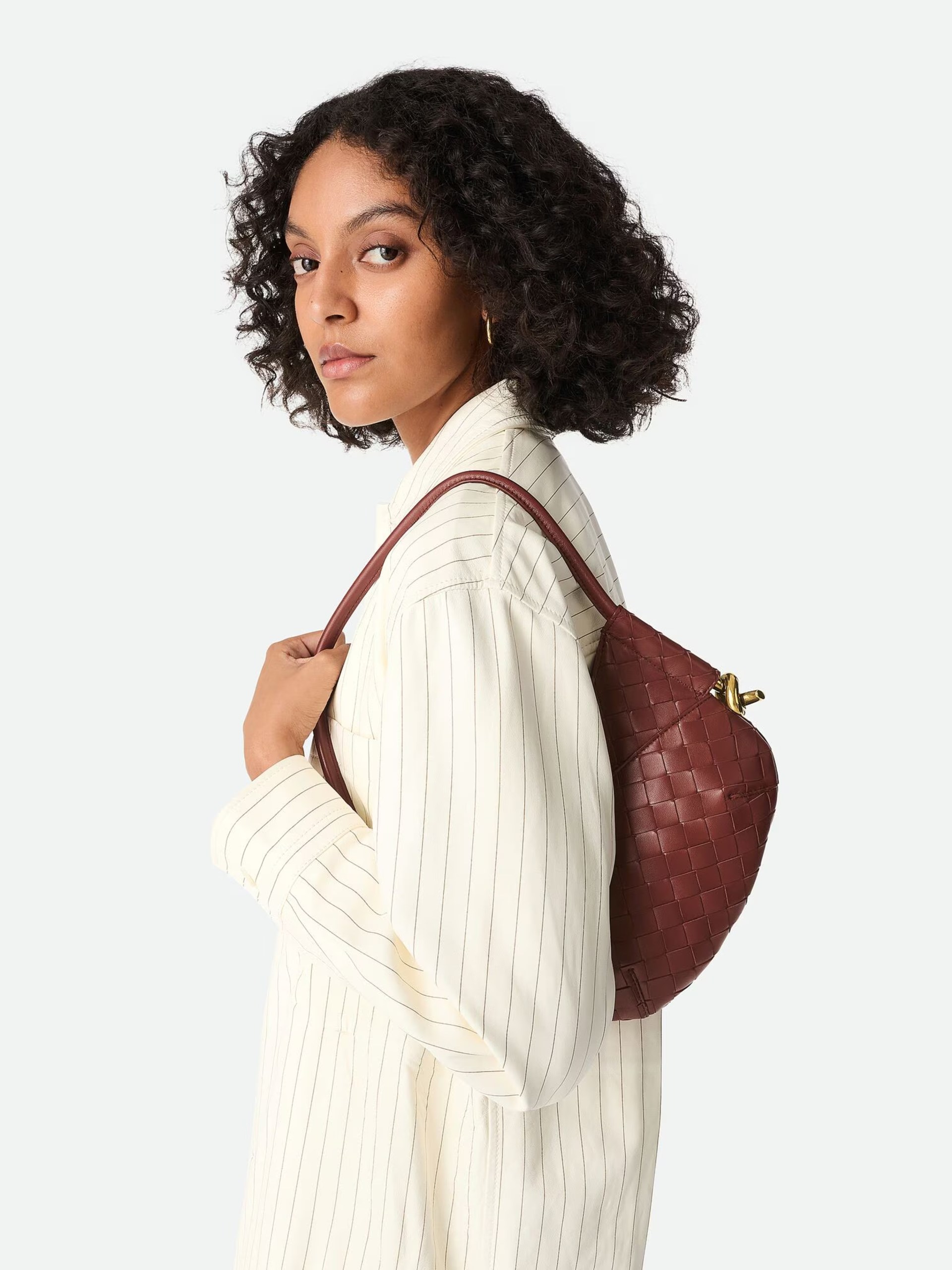 Червона сумка Bottega Veneta Baby Solstice зі шкіри Intrecciato