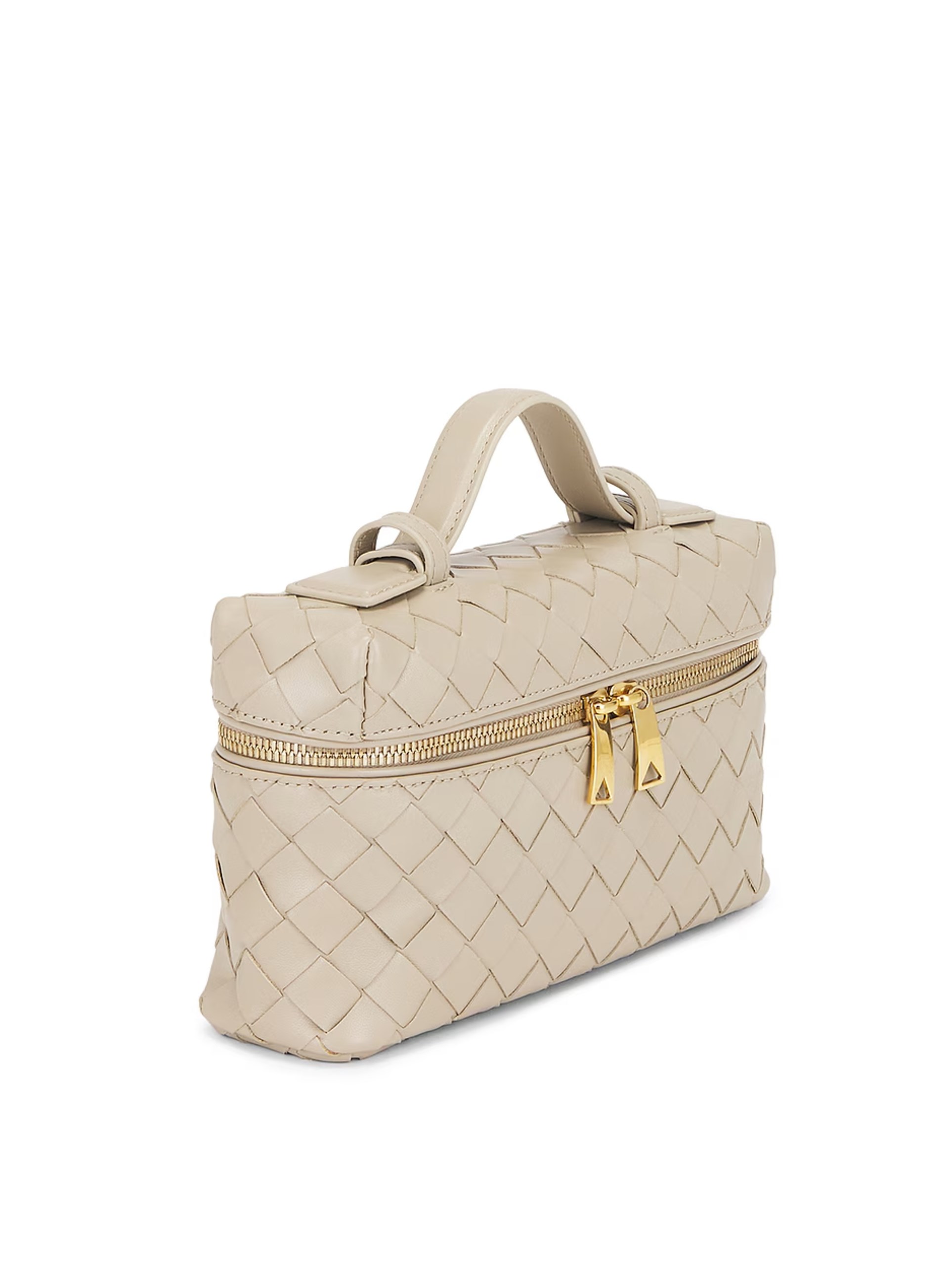 Бежева сумка Bottega Veneta Bang Bang з м’якої шкіри Intrecciato