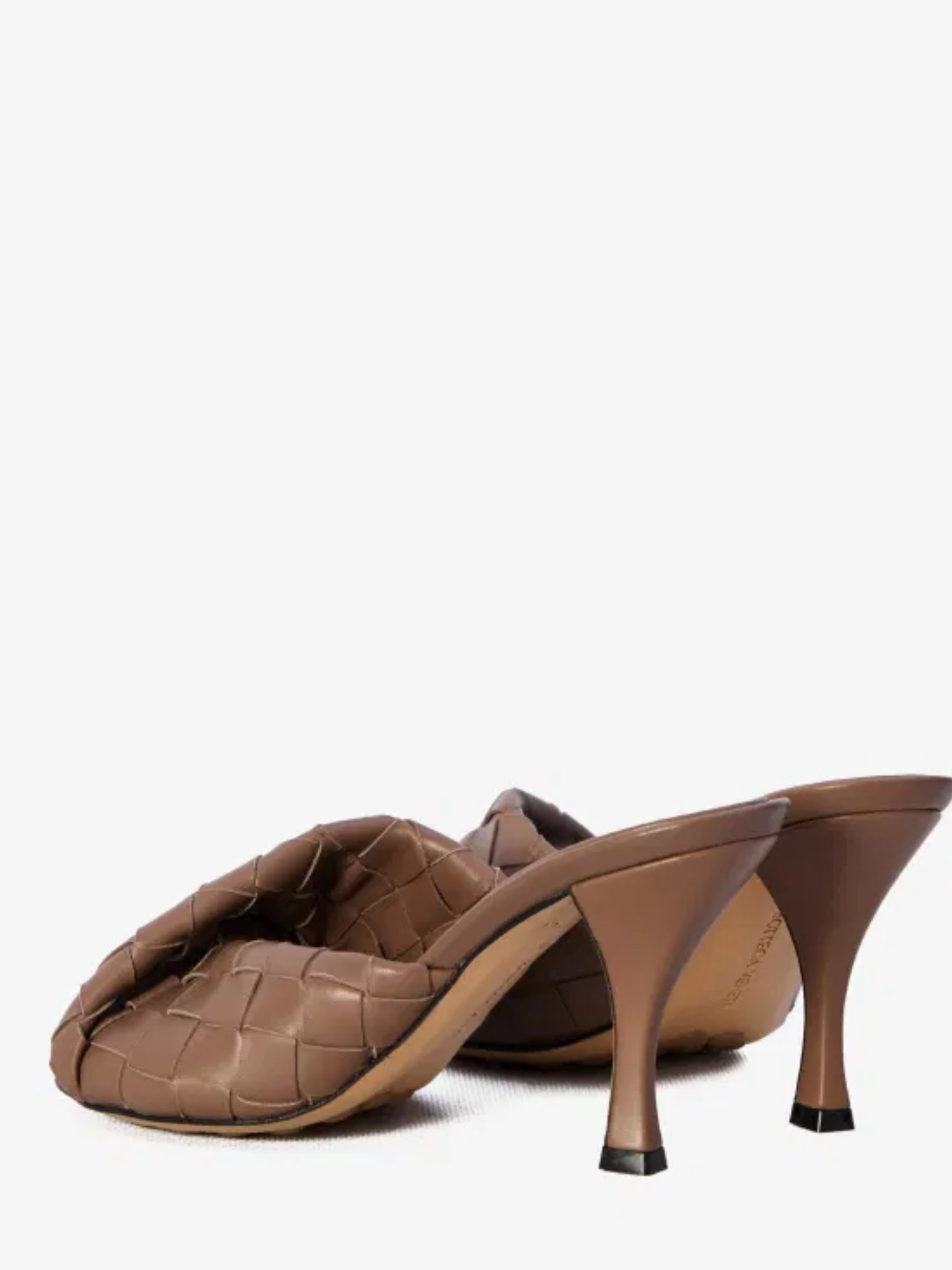 Bottega Veneta brown heeled mules
